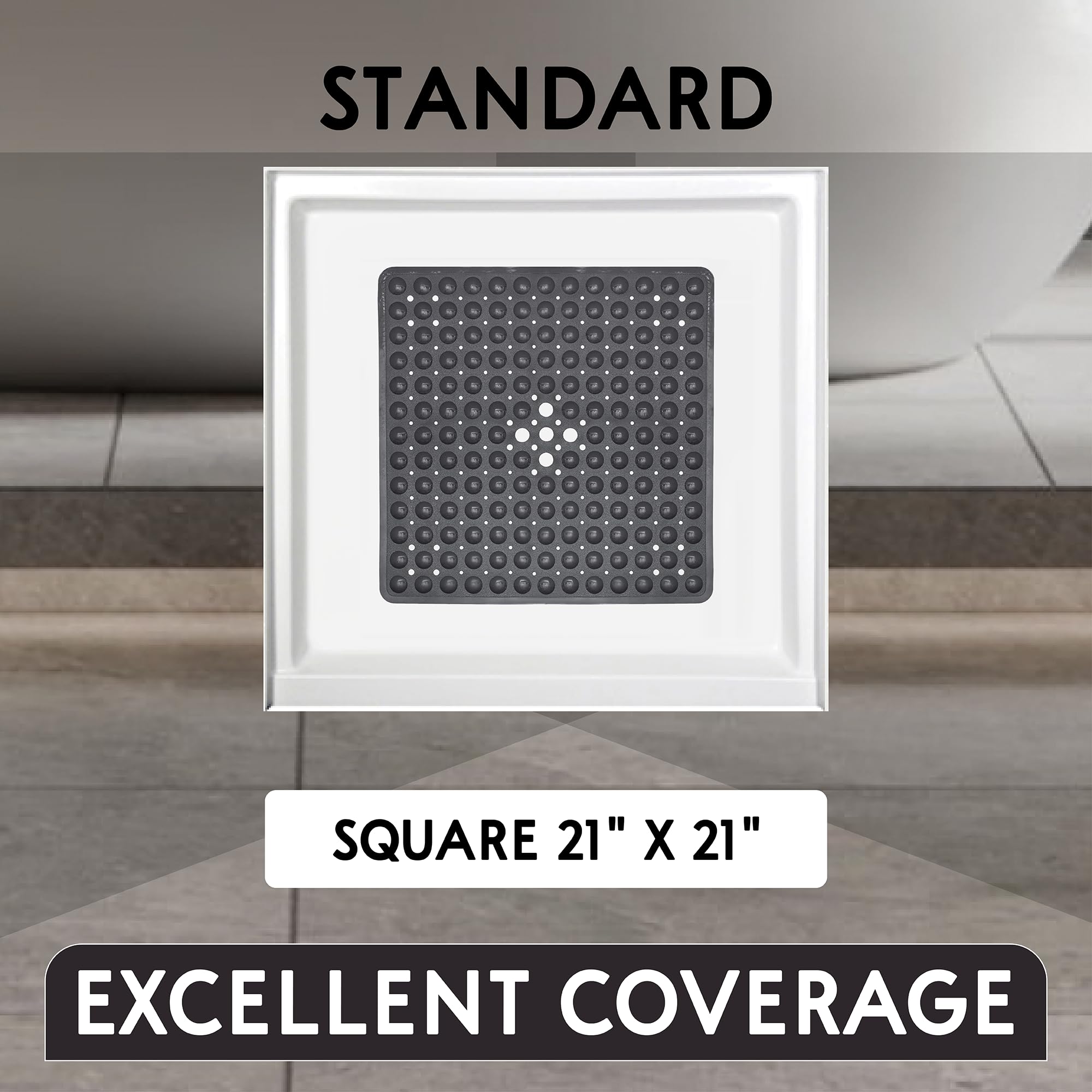 Enkosi Square Shower Mats For Bathroom Non Slip - Small Non Slip Shower Mat - Non Slip Bath Mat For Shower - Shower Slip Mat - S