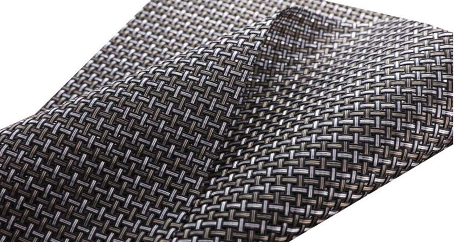 Round Table Placemats Set Of 6 Wedge Placemats Heat Resistant Table Mats Pads Wipe Clean (Coffee)