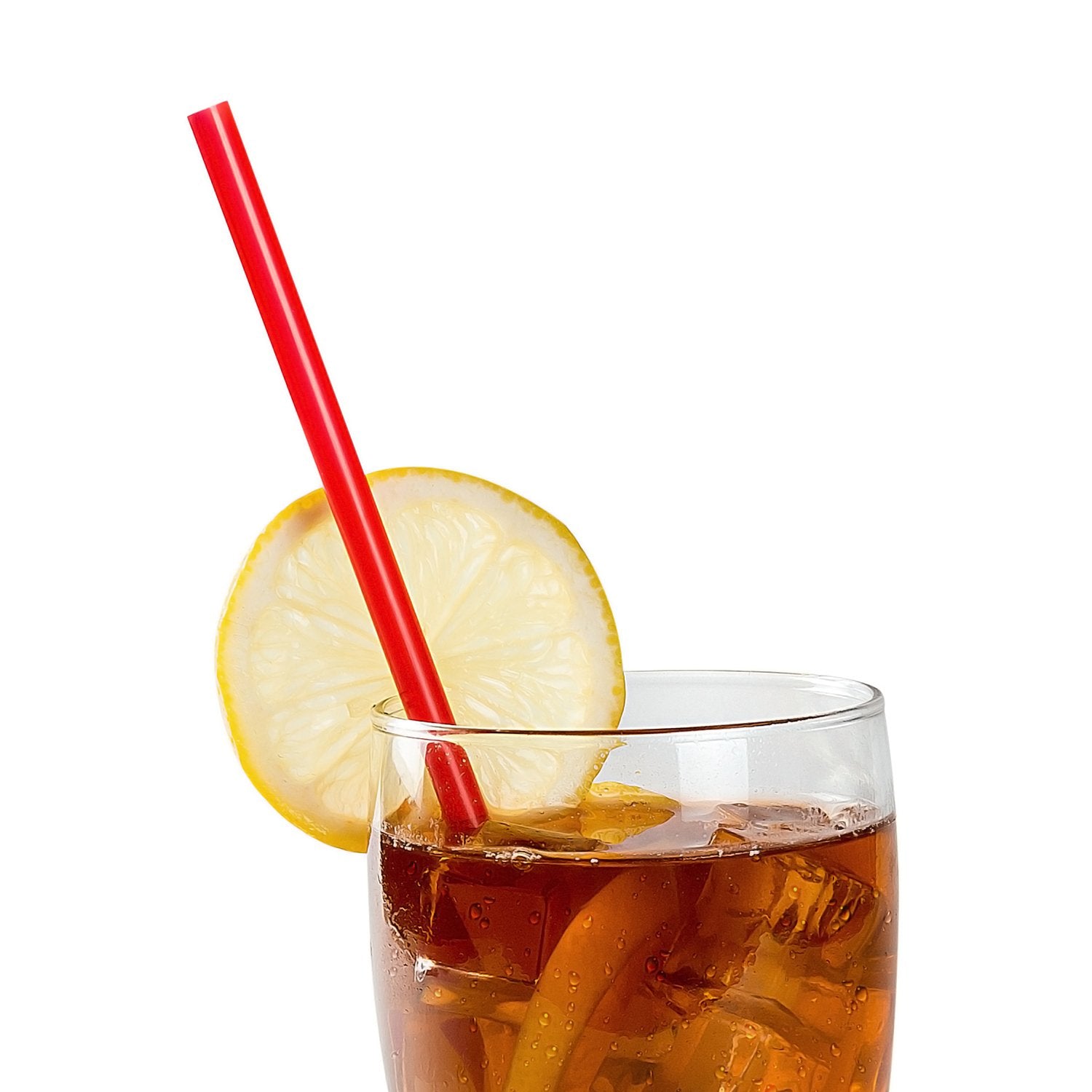 Amercare 10.25 Inch Giant Red Straws, Paper Wrapped, Case Of 1200