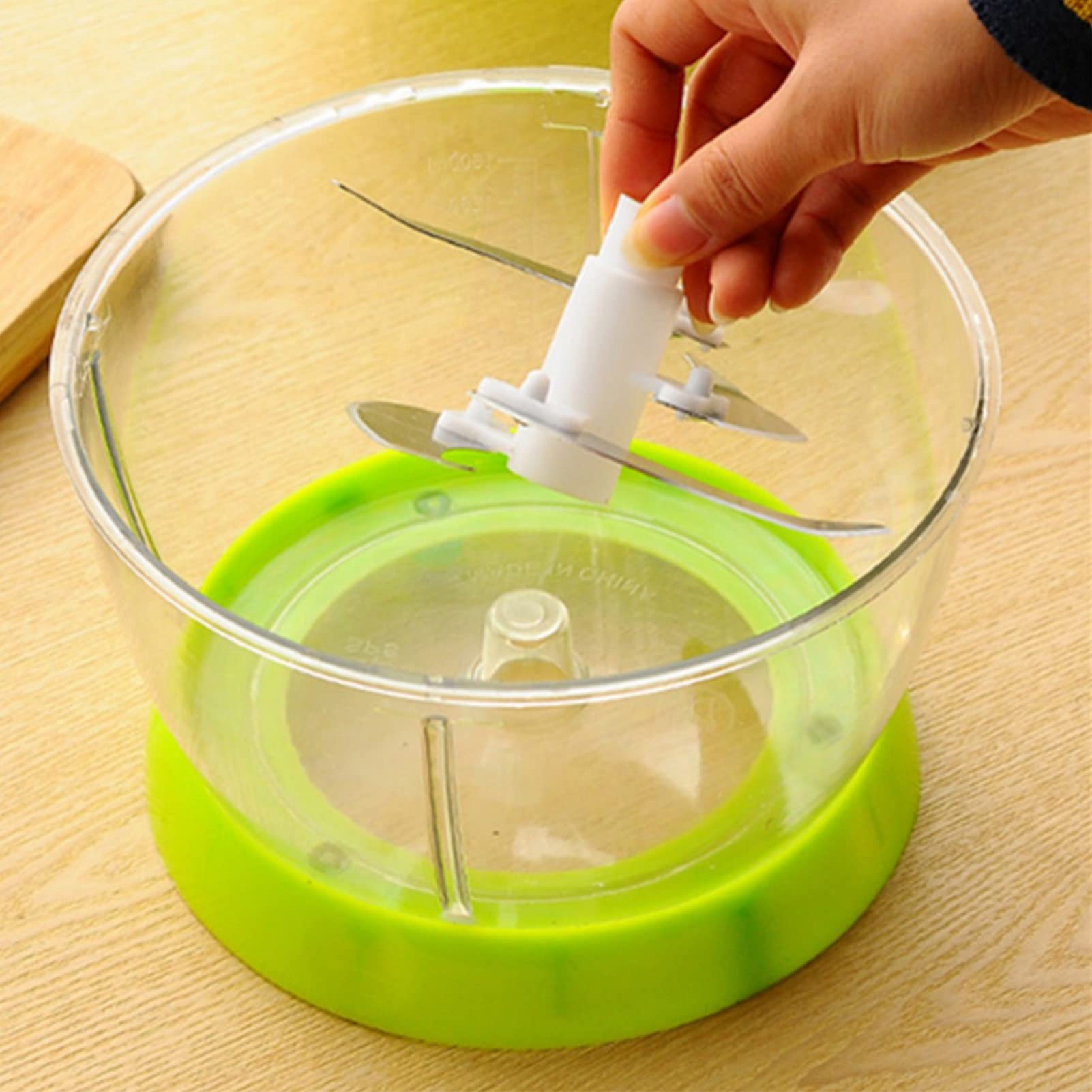 Manual Food Processor Vegetable Chopper, Ourokhome Portable Hand Shake Garlic Mincer Onion Cutter For Veggies Ginger Fruits Nuts