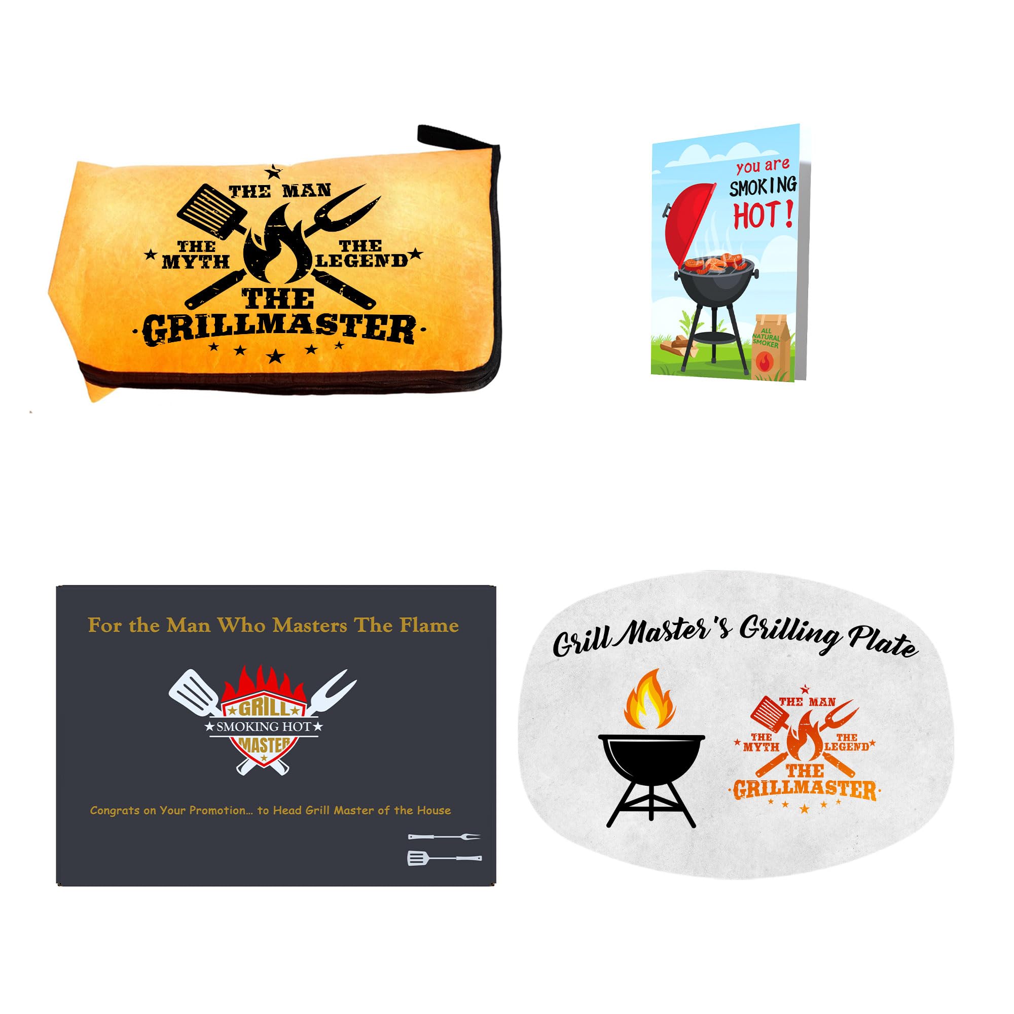 Giftaroo Smoker Accessories BBQ Blanket & Tray Grill Master Gifts for Husband, Unique Christmas & Birthday Outdoor Barbecue Acce