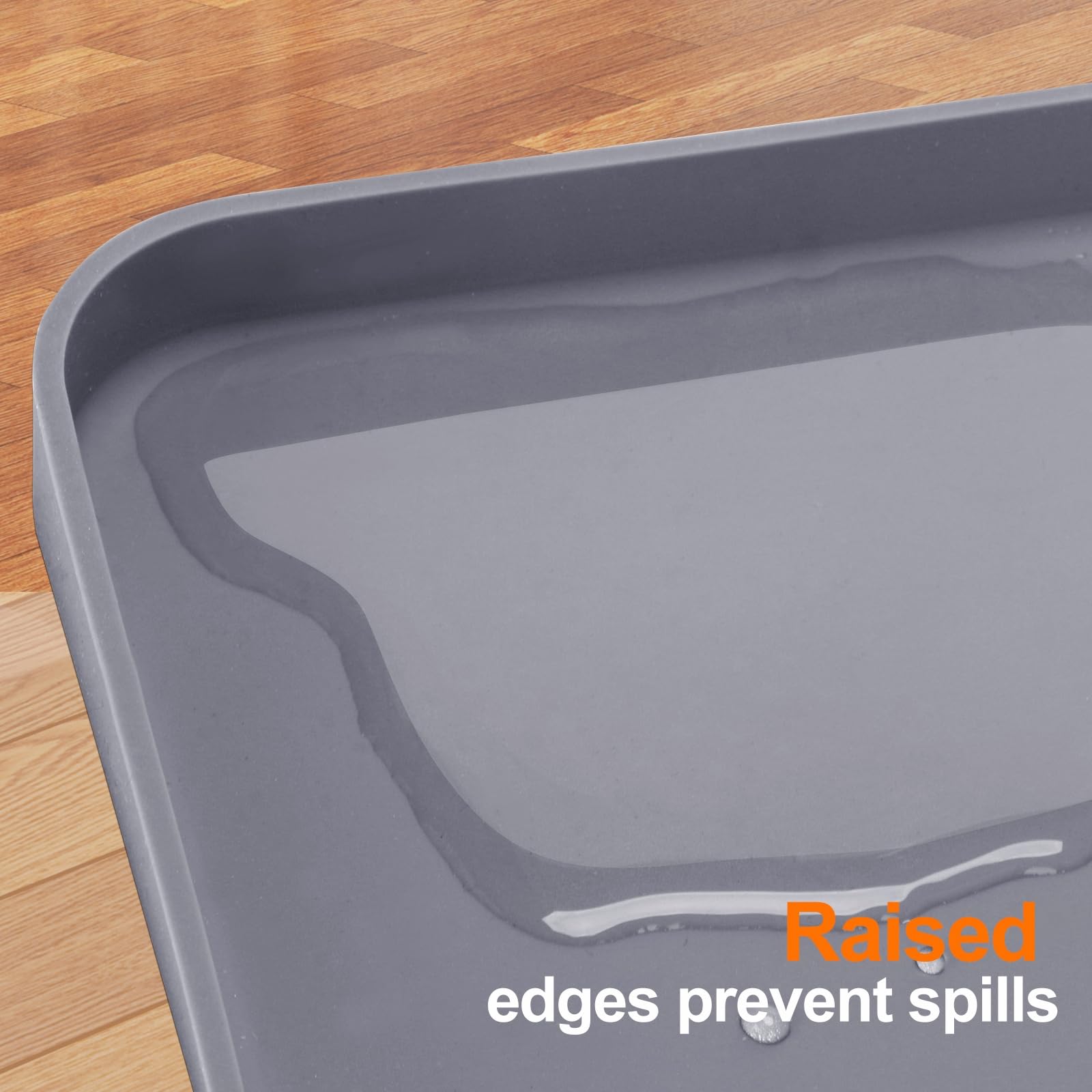 24'' X 24'' Mini Fridge Silicone Mat With Raised Edge, Under Washing Machine Pad Under Mini Refrigerator Freezer Protect From Ap