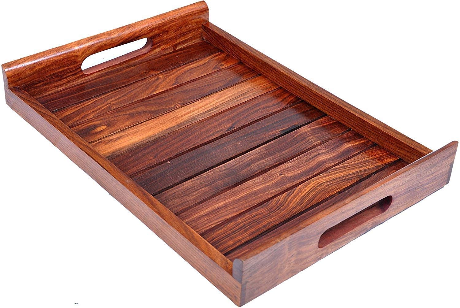 Homenrich Wooden Tray | Serving Tray | Multipurpose Tray | Tray Decoration | Tray For Storage | Home Decor | Great Gift As Table