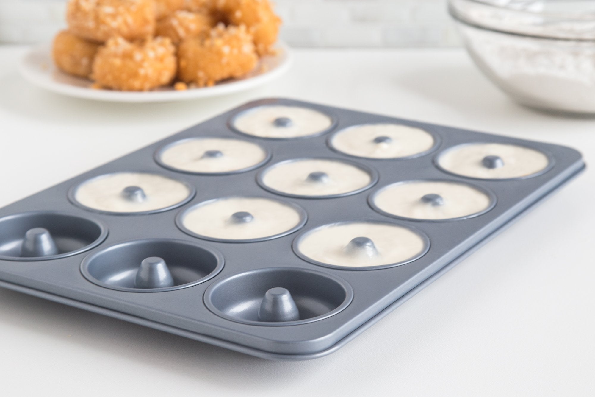 Fox Run 4496 Non-Stick Mini Donut Pan, 12-Cavity