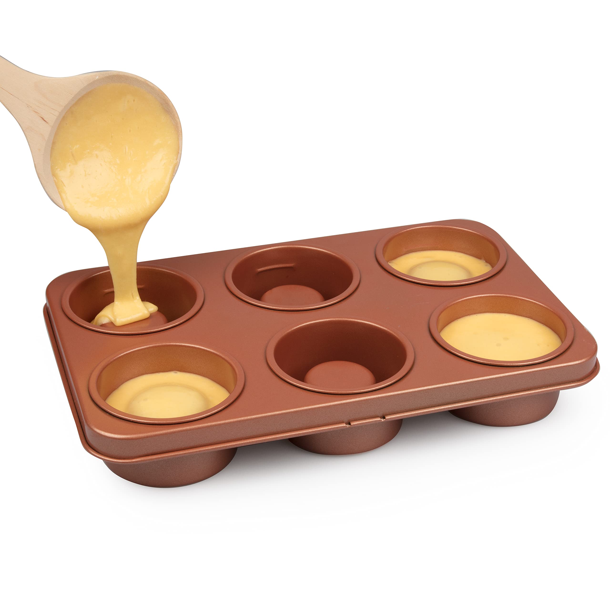 Cook'S Choice 2-In-1 Better Baker Edible Food Bowl & Muffin Maker- Simply Flip To Bake Six 3'' Bowls Or Cupcakes- Stainless Stee