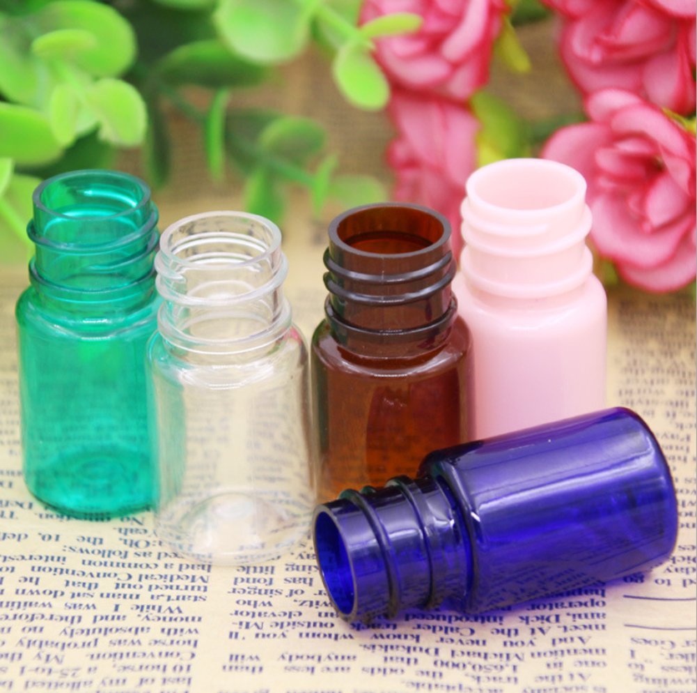 24Pcs 5Ml Empty Plastic Bottles Vials Tiny Jars Sample Bottle Mini Storage Container Case With Aluminum Screw Cap For Facial Cre