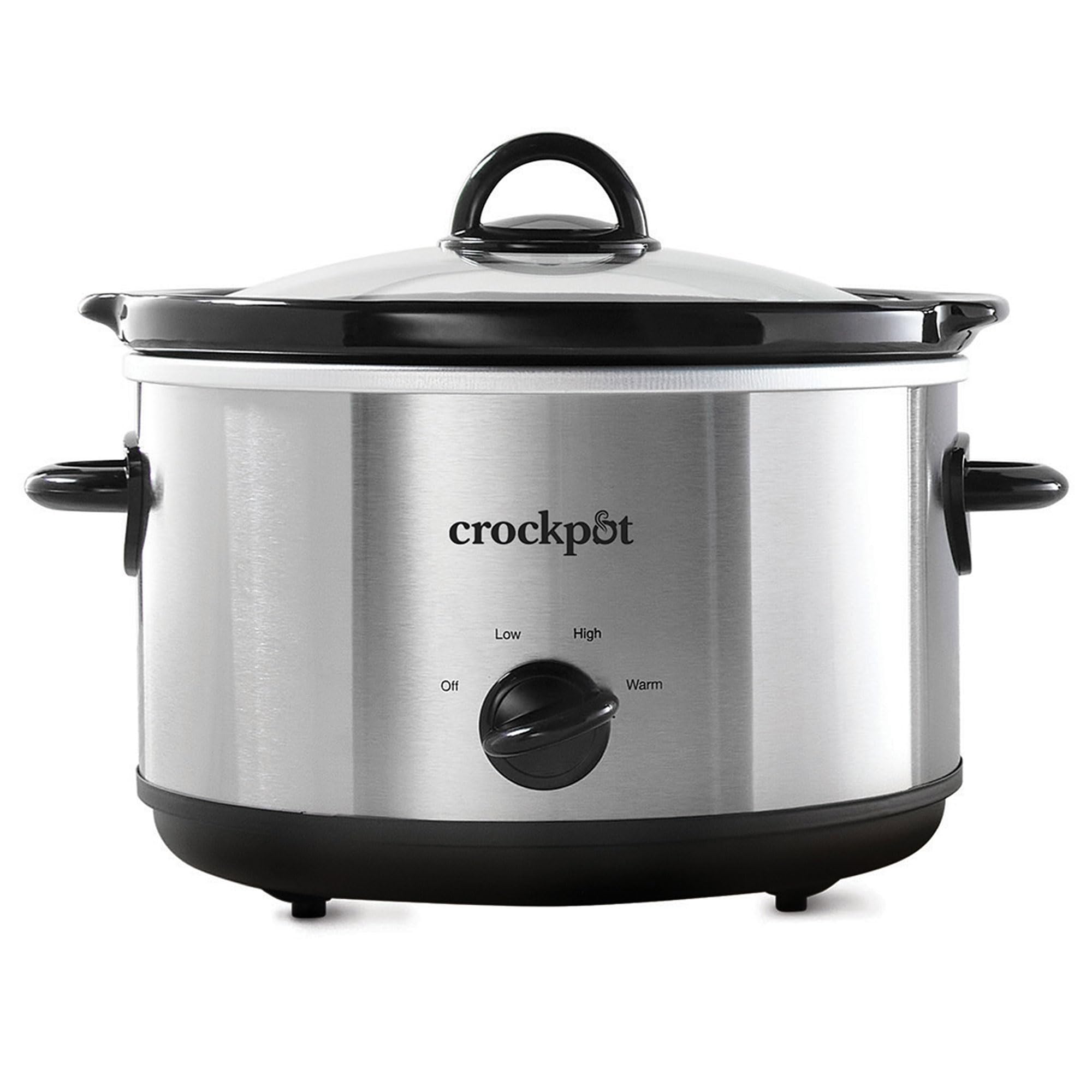 Crock-Pot 4.5 Quarts Manual Design Series Slow Cooker with 3 Manual Heat Settings Cooks Meals for 4 Plus People with Removable S