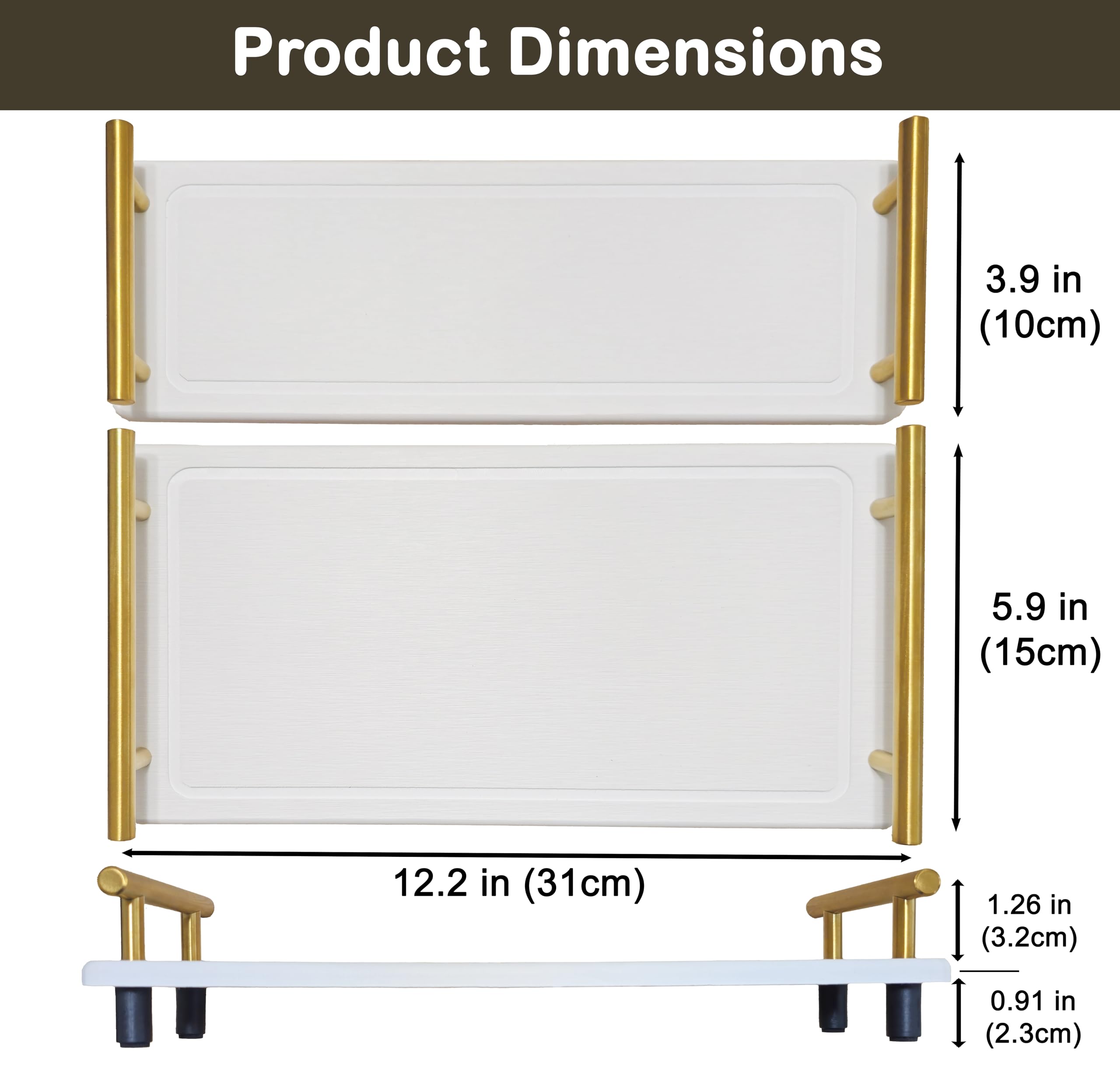 2Pcs Instant Dry Sink Caddy, Water Absorbent Diatomite Tray For Sink, Stone Drying Tray With Metal Handle, Keeping Kitchen And B