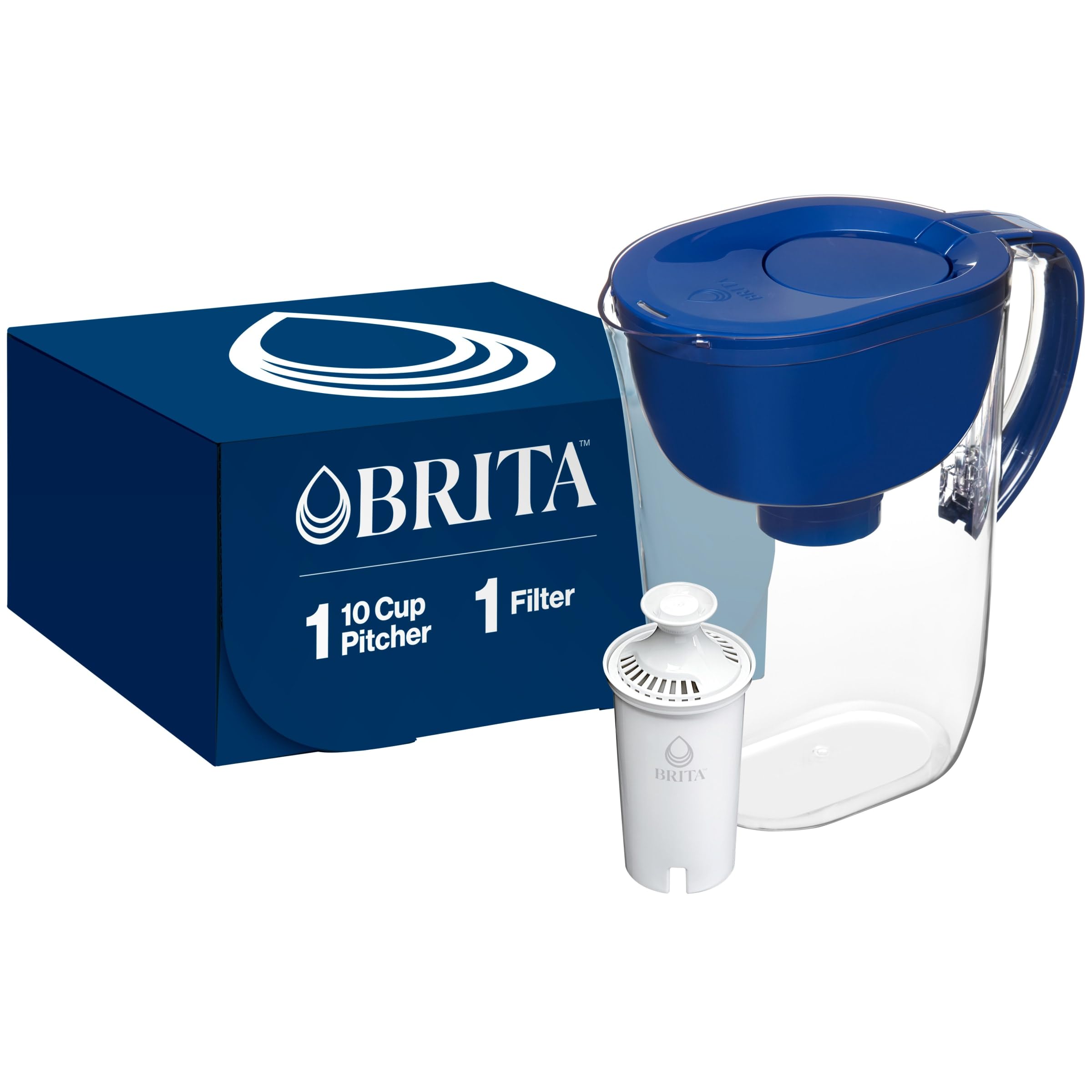 Brita Large Water Filter Pitcher For Tap And Drinking Water With Smartlight Filter Change Indicator, Includes 1 Standard Filter,