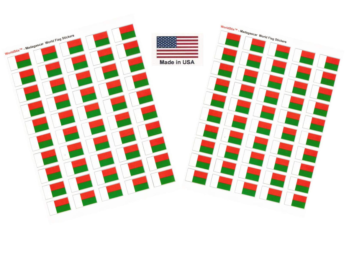 Made In Usa 100 Country Flag 15 X 1 Self Adhesive World Flag Scrapbook Stickers, Two Sheets Of 50, 100 International Sticker Dec