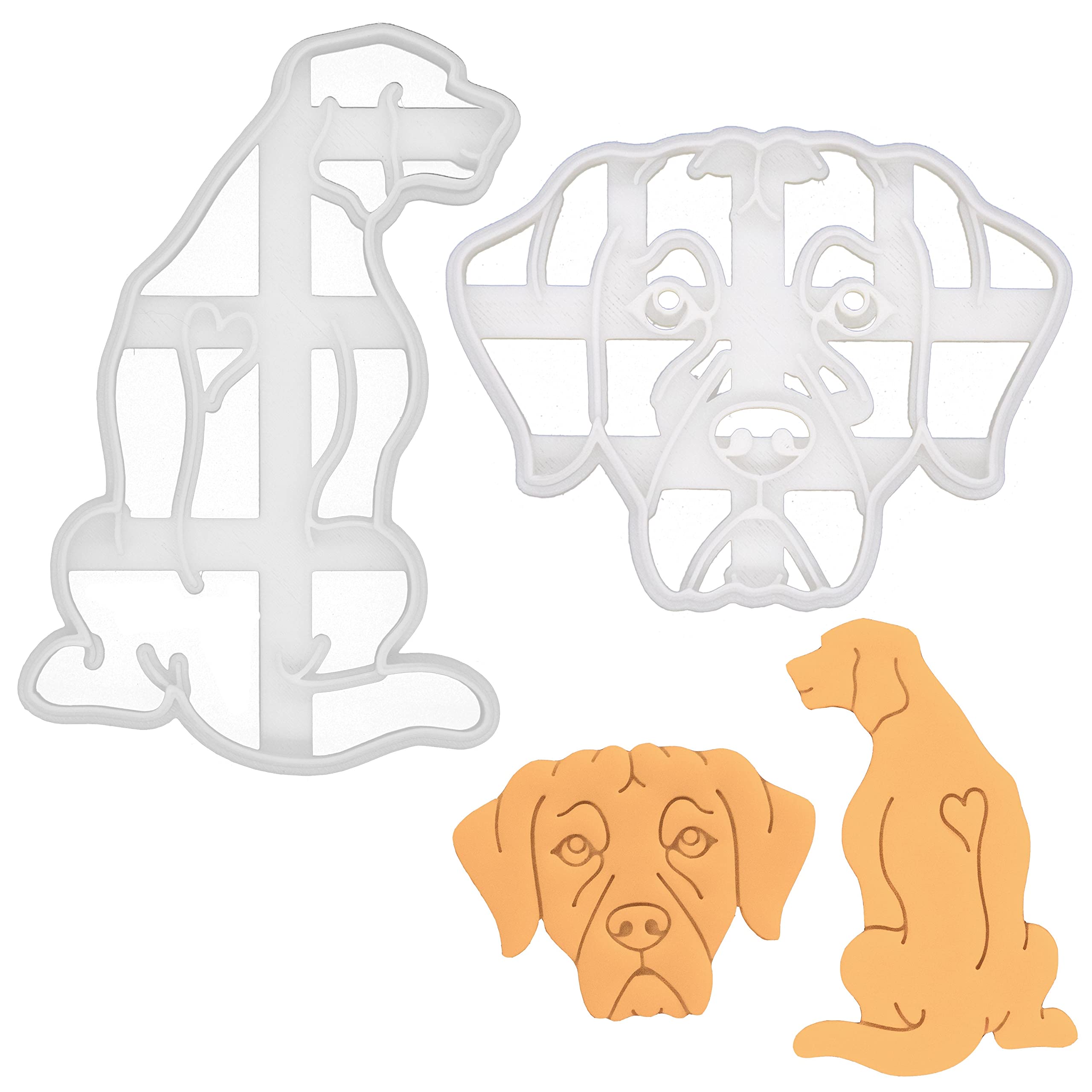 Set Of 2 Rhodesian Ridgeback Dog Cookie Cutters, 2 Pieces - Bakerlogy