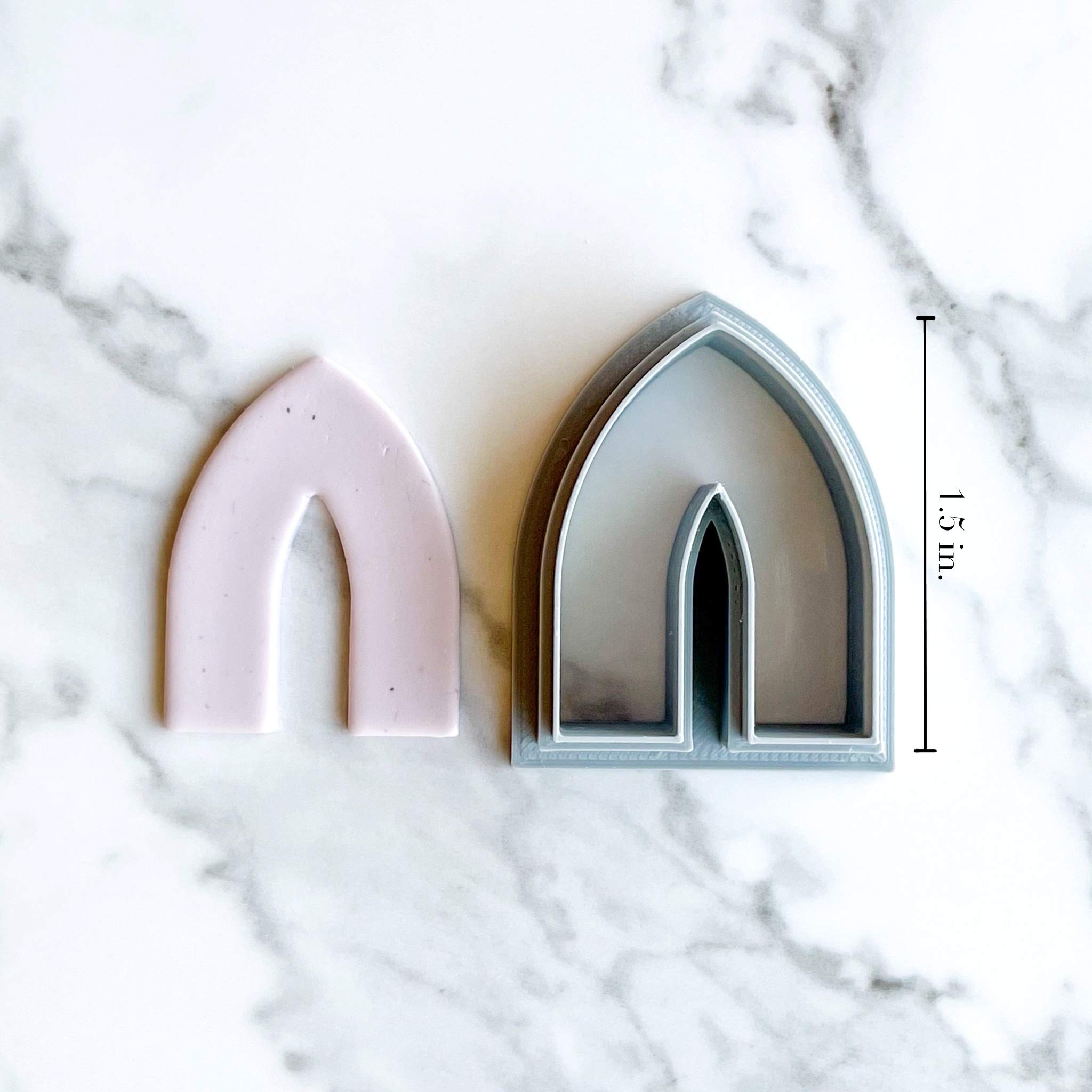 Polymer Clay Cutters For Earrings - The Clayful Co Arch Pack Set Of 6 - Clay Cutters For Polymer Clay Jewelry Earrings Shapes -