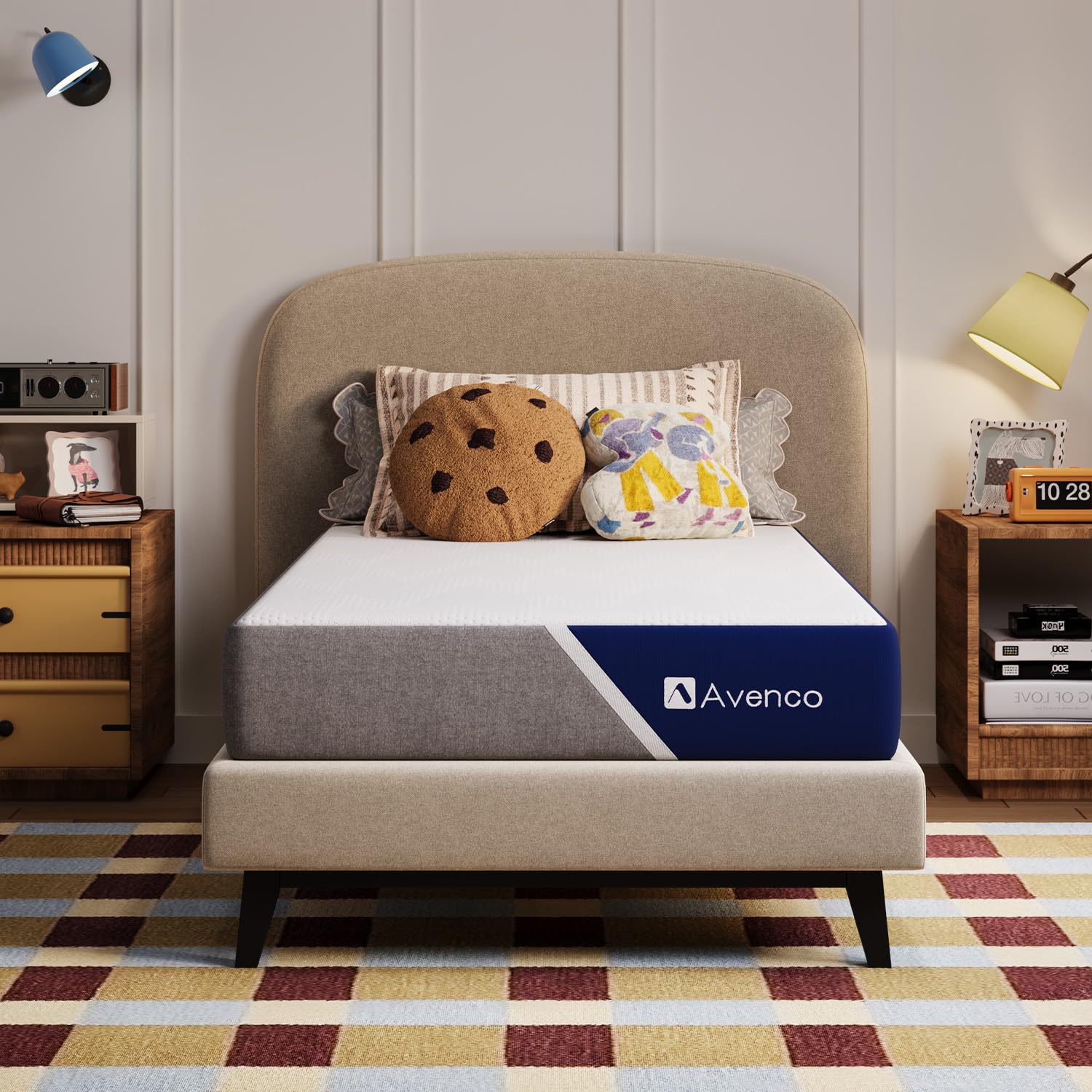 Avenco 8 Inch Full Size Mattress with Open-Cell Foam for Breathable Comfort, Gel Memory Foam Full Mattresses with Removable Cove