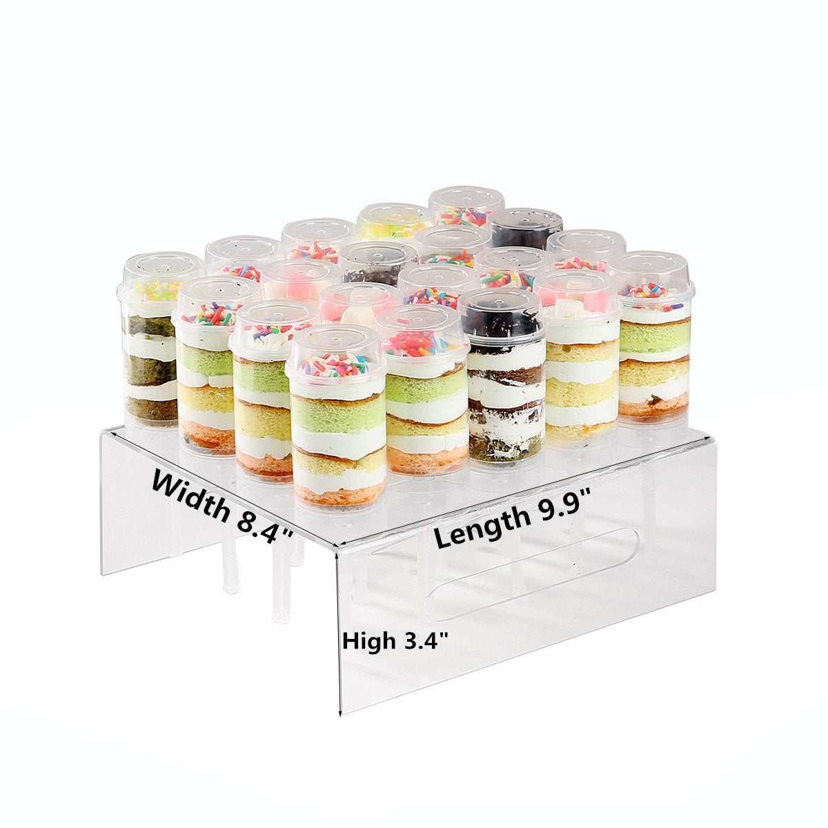 Ihomecooker 20 Hole Push Pop Cake Stand And 24 Clear Push-Up Cake Pop Shooter (Plastic-Clear)
