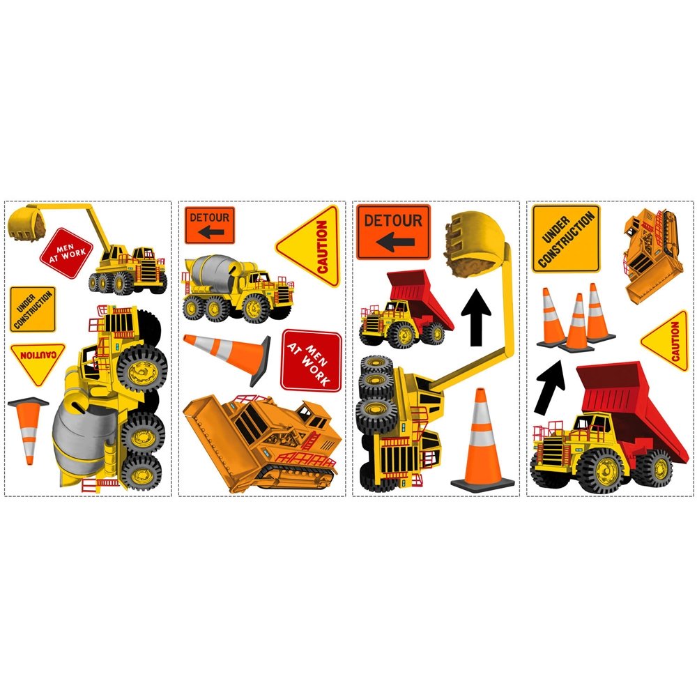 Roommates Rmk1007Scs Under Construction Peel And Stick Wall Decals