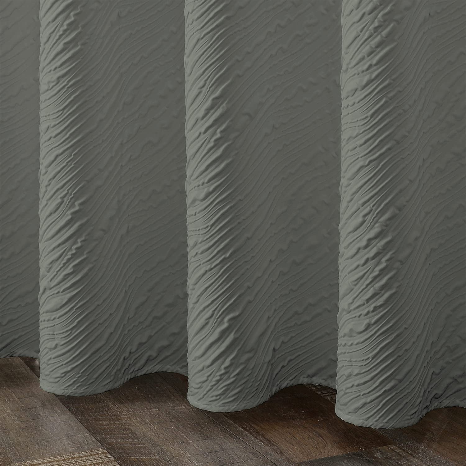 Dmtty Grey Shower Curtain, Marble Bubbling Texture Shower Curtain, Luxury Weighted Cloth Polyester Fabric Shower Curtains For Ba