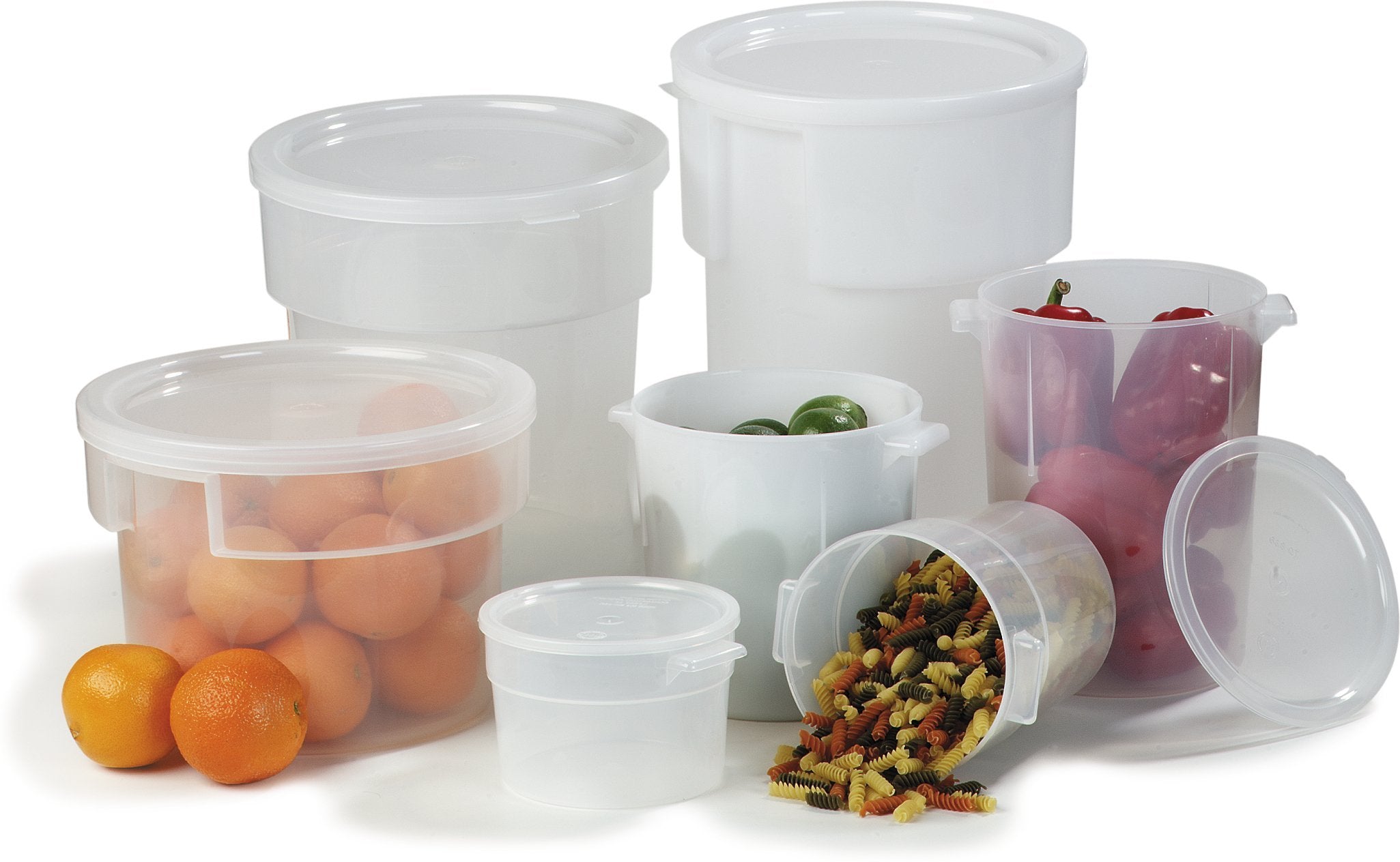 Carlisle Foodservice Products Bain Marie Food Storage Container For Restaurants, Catering, Kitchens, Plastic, 2 Quarts, Clear