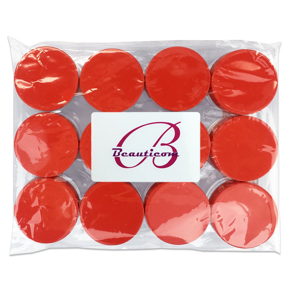 Beauticom 12 Pieces 20G/20Ml Round Clear Jars With Red Lids For Lotion, Creams, Toners, Lip Balms, Cosmetic Makeup Samples - Bpa