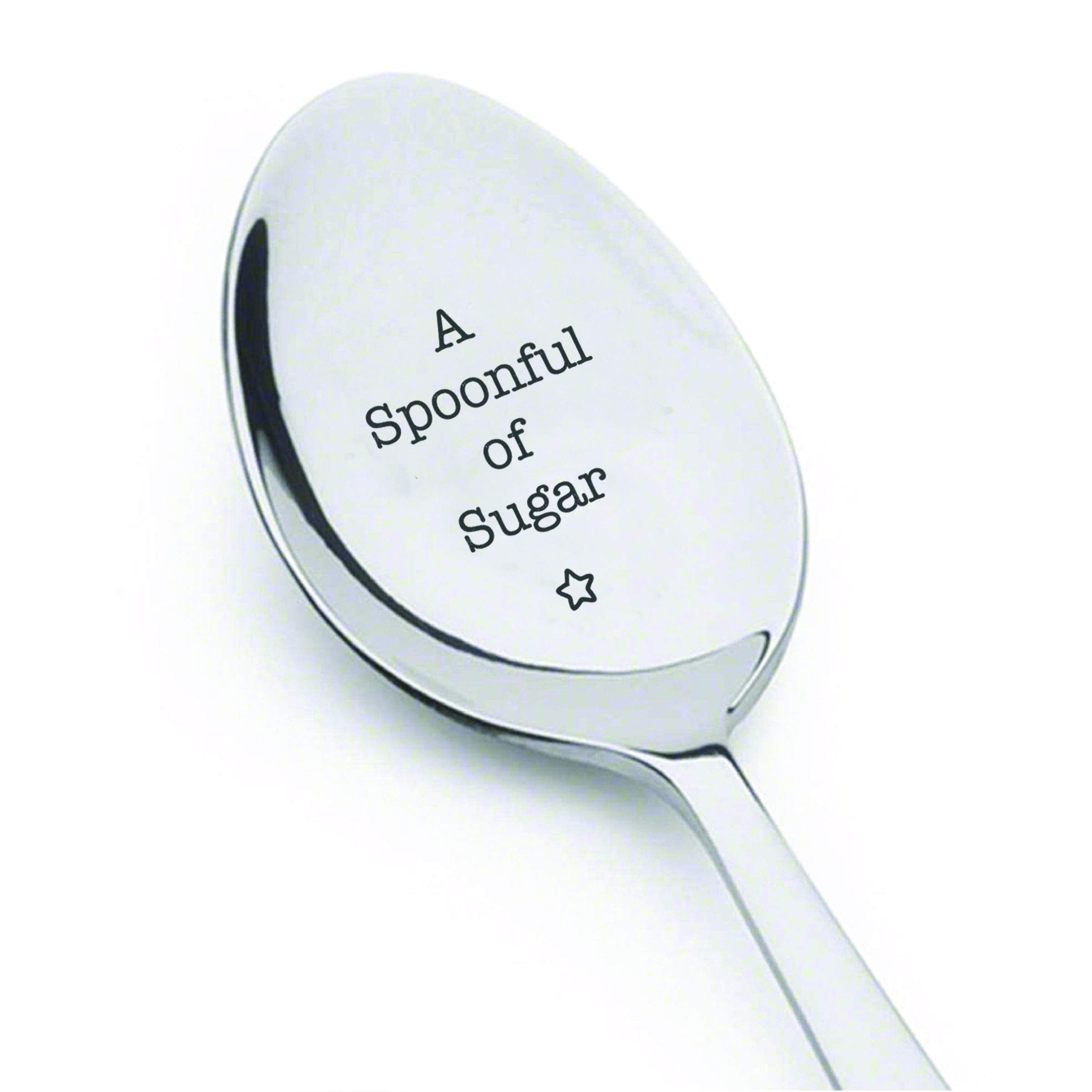 A Spoonful Of Sugar Mary Poppins Themed Teachers Day Music Lover Stainless Steel Spoons For Special Occasion - Machine Engraved