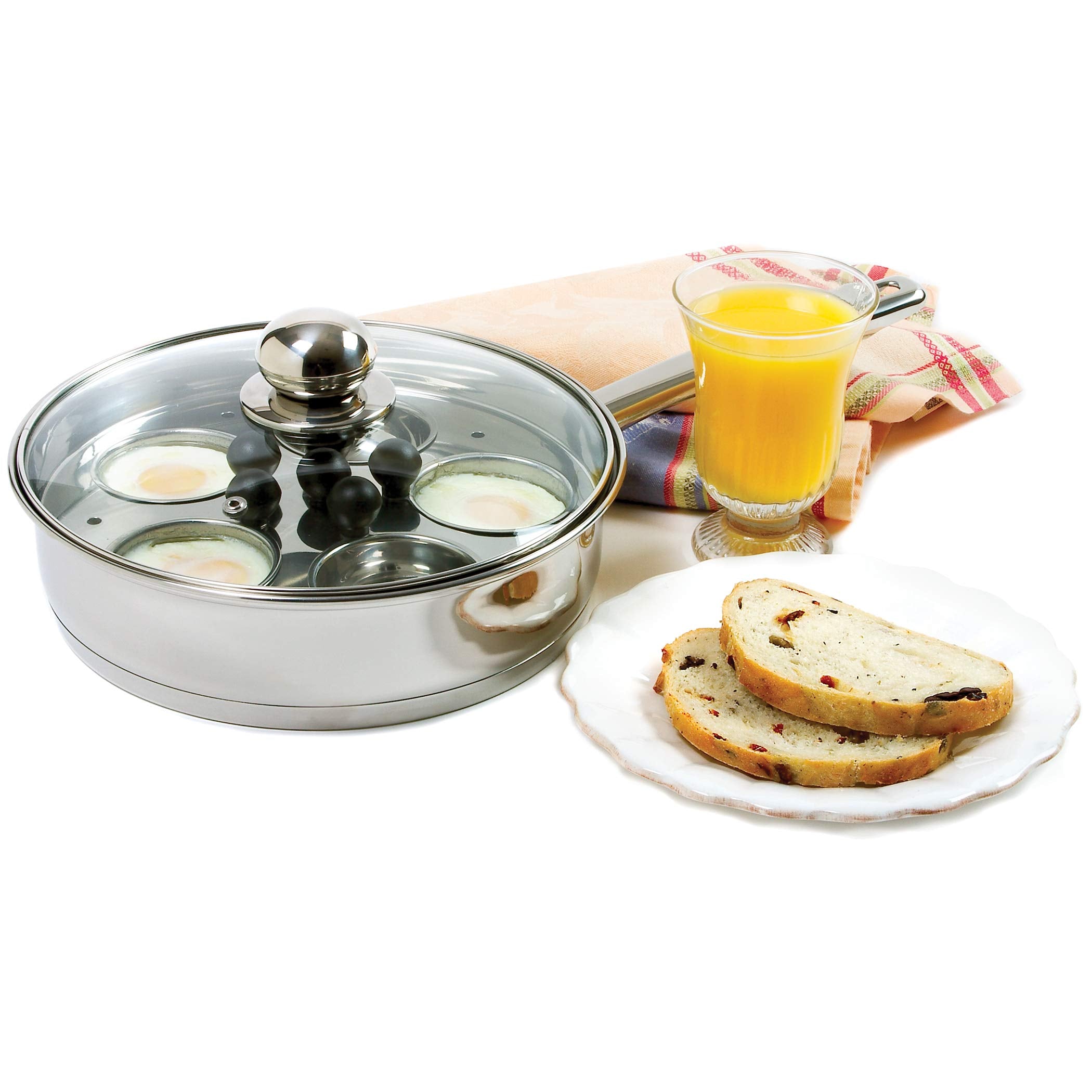 Norpro Stainless Steel 10 Inch Egg Poacher Skillet Set