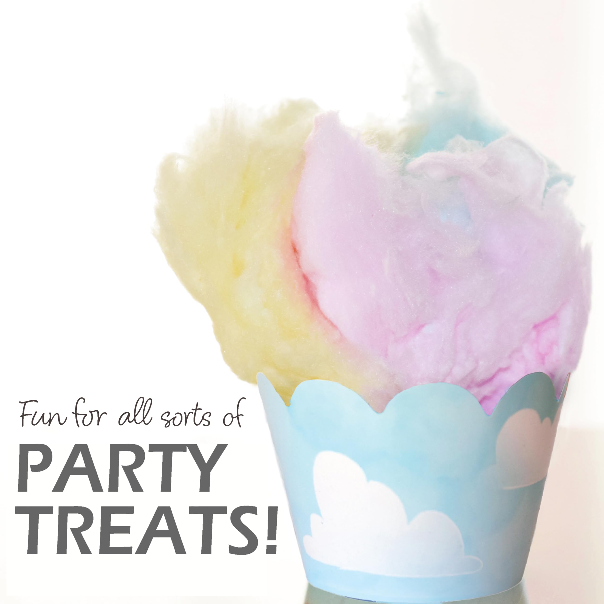 Rainbow Cupcake Wrappers - Happy Cloud & Colorful Stripe Design, Reversible And Adjustable Party Decorations, Princess Birthday,
