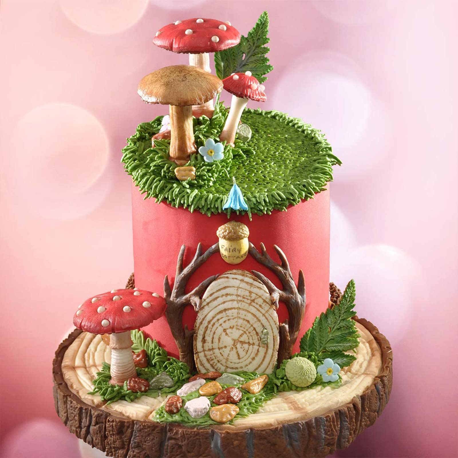 Mushroom Fondant Silicone Molds 2 Pcs, Toadstools Chocolate Cake Decoration Candy Mold For Sugar Cupcake Topper Mushroom Party P
