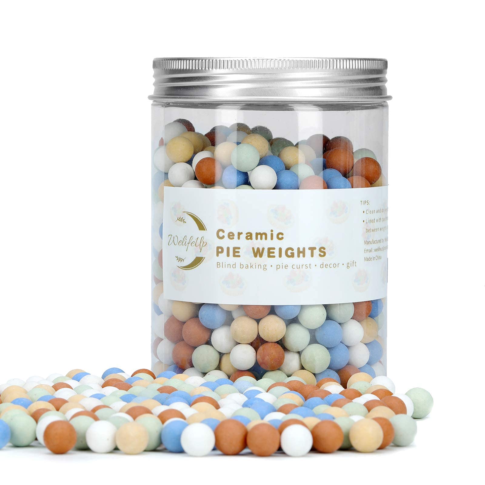 Pie Weights For Baking 8/9/10'' Pie Pan, 1.54 Lb Blind Bake Pie Crust/Tart/Quich Baking Beans Beads, Homemade Pie Kitchen Must H