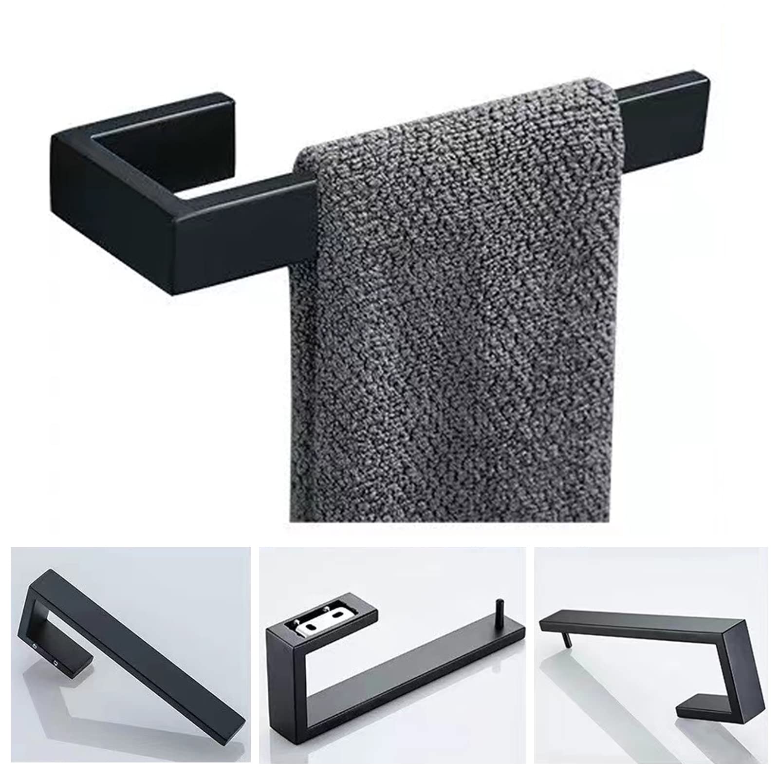 Jopofi Hand Towel Holder, Towel Ring - Thicken Sus 304 Stainless Steel Towel Holder For Bathroom Wall, 8'' Rectangular Modern De