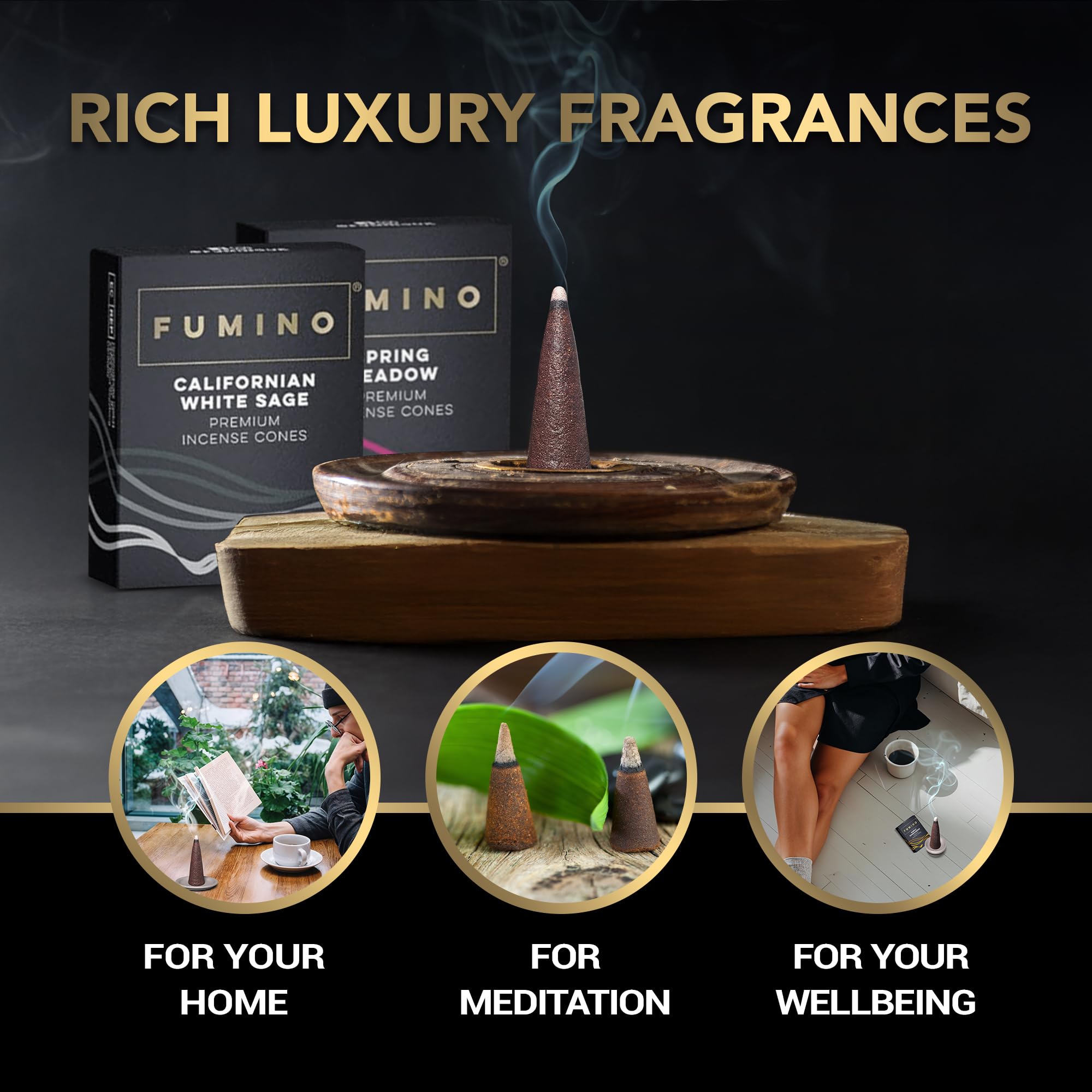 FuminoA Fresh Incense cones Multipack Bundle 6 Boxes 120 cones Masala Agarbatti Joss Scent Fragrance for Relaxation and Meditation  Home and House DAcor