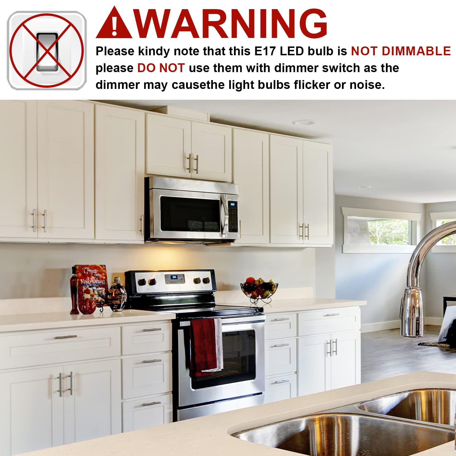 Gaormii Led Microwave Appliance Light Bulb For Refrigerator Range Hood Over Stove Equivalent 40W Incandescent Bulb E17 Intermedi