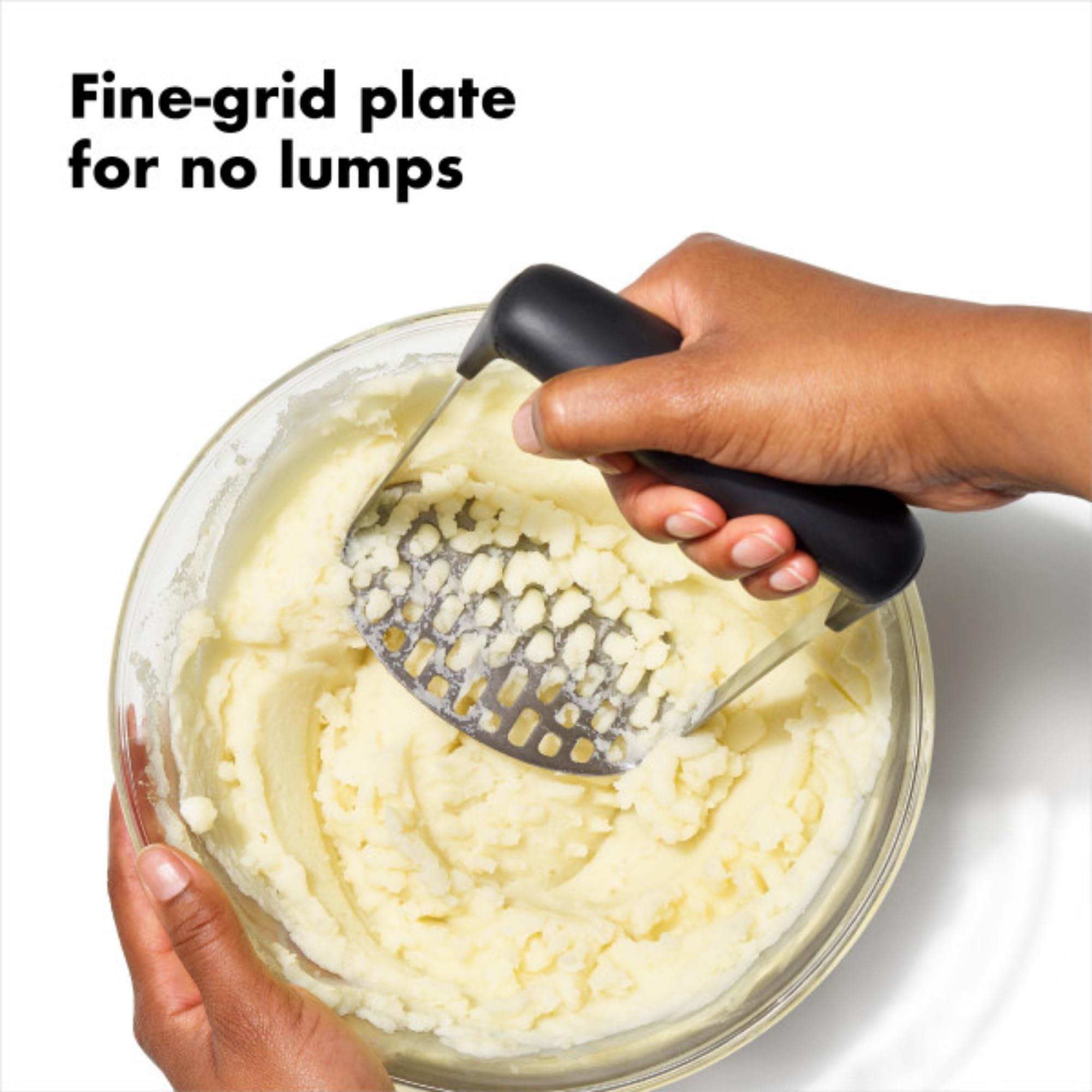 OXO Good Grips Stainless Steel Potato Masher, 1 EA, Black/Silver, Model 34581