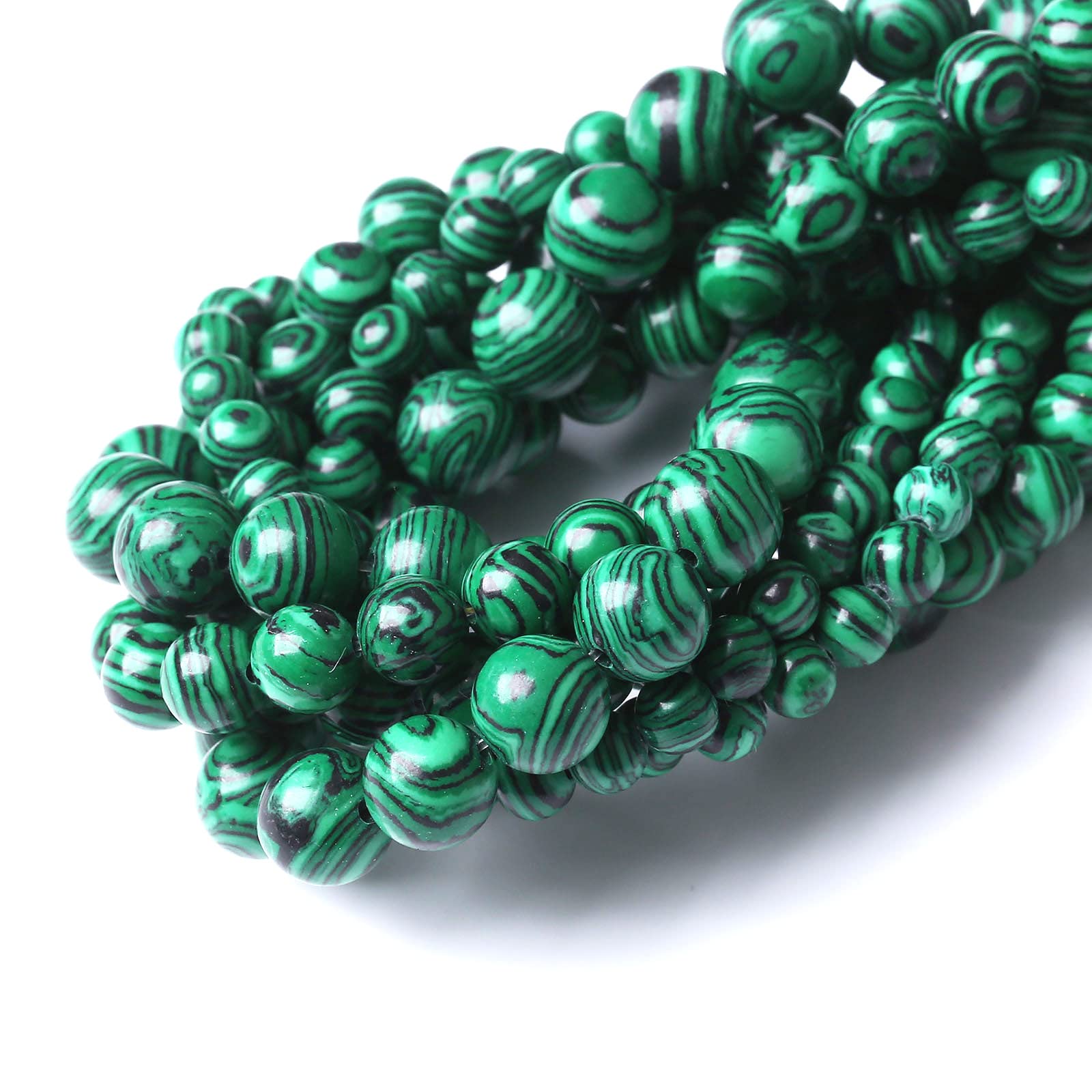 60Pcs 6Mm Beads Green Malachite Beads Round Loose Beads Natural Gem Beads For Jewelry Making 15