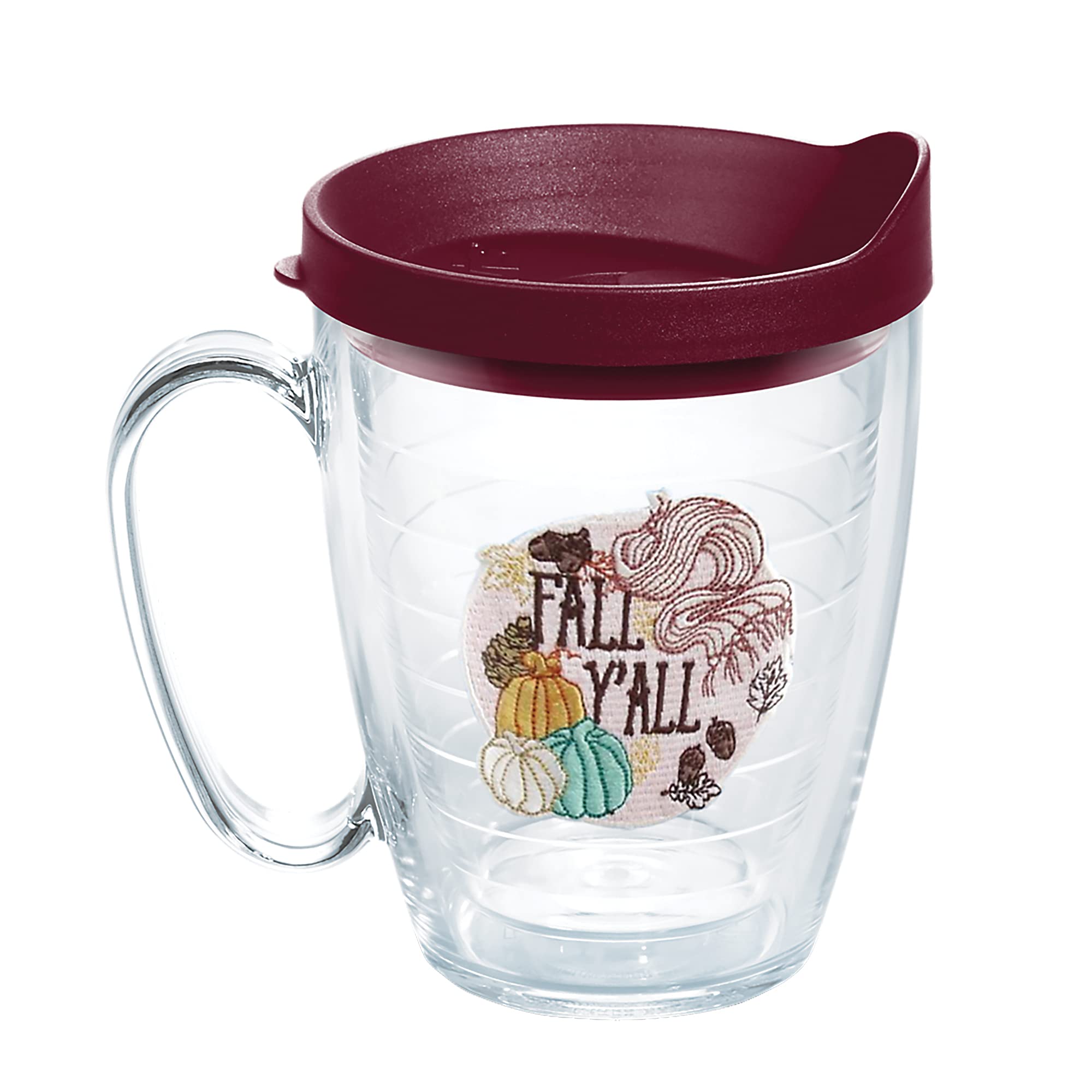 Tervis Fall Yall Thanksgiving Made in USA Double Walled Insulated Tumbler Travel Cup Keeps Drinks Cold & Hot, 16oz Mug, Classic