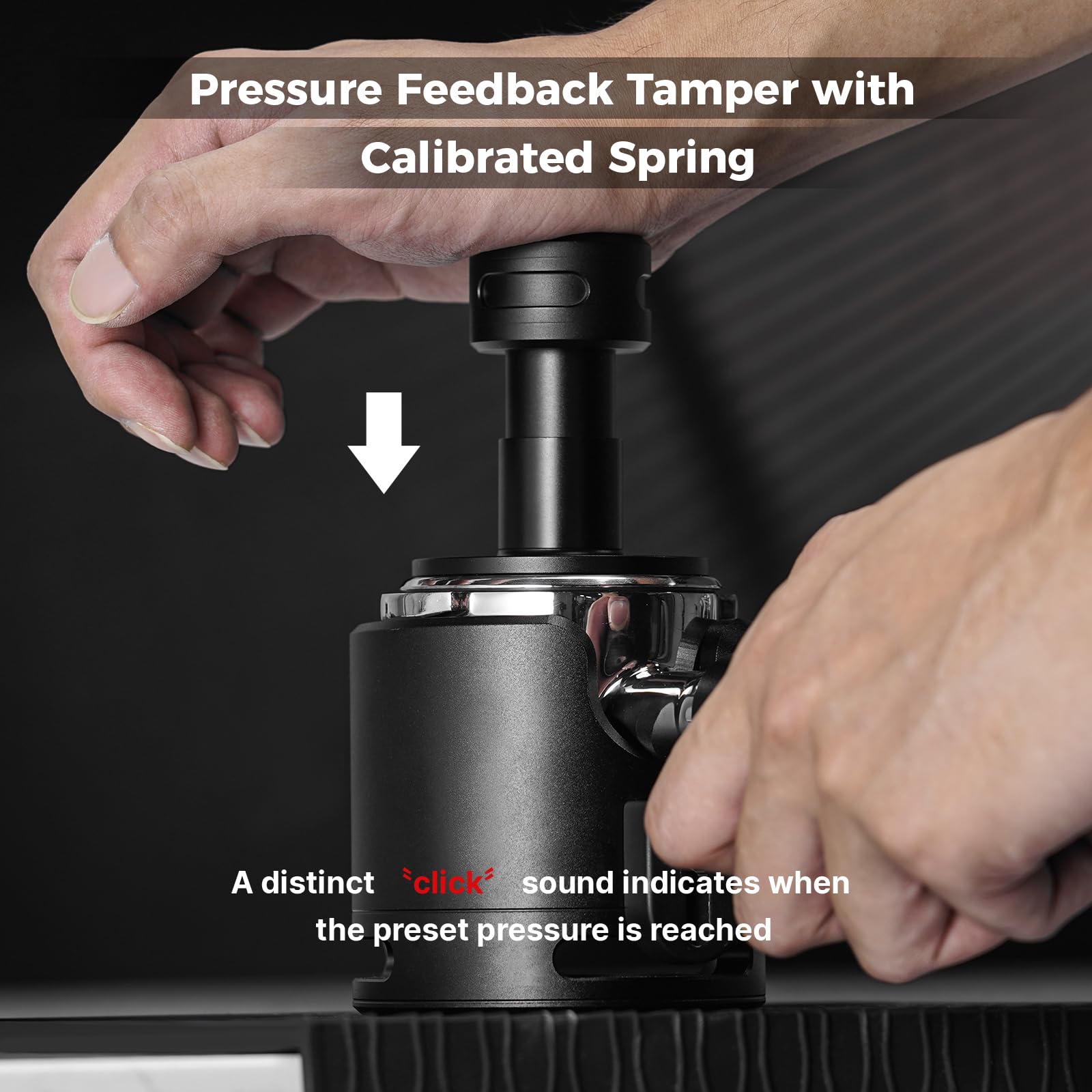 Ikape V5 53.3Mm Impact Espresso Tamper, Coffee Tamper With 15Lb / 25Lb / 30Lb Replacement Springs, Espresso Tamper With Sound Fe