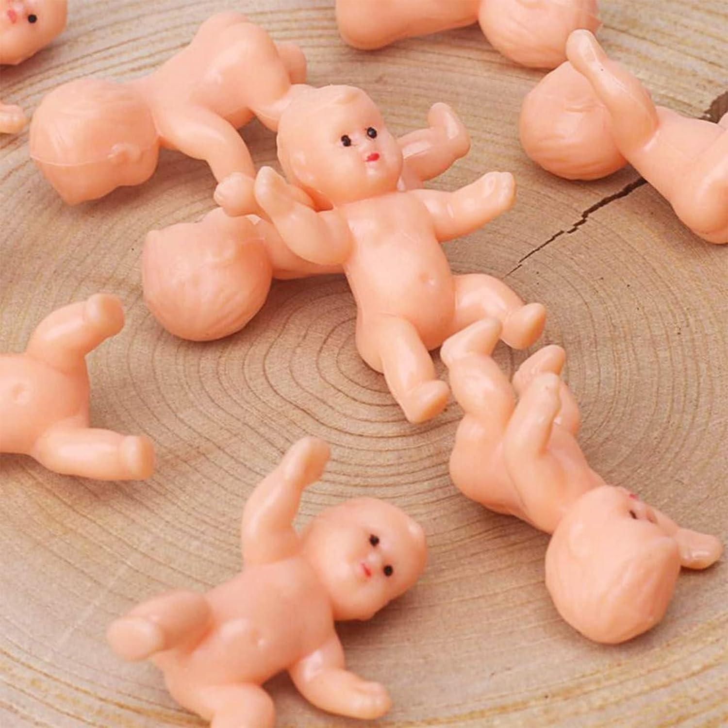 Juxingdazyf 1.2'' King Cake Babies Mini Plastic Babies For Baby Shower Ice Cube Game Party Favor Decorations, 30Pcs(Latin)