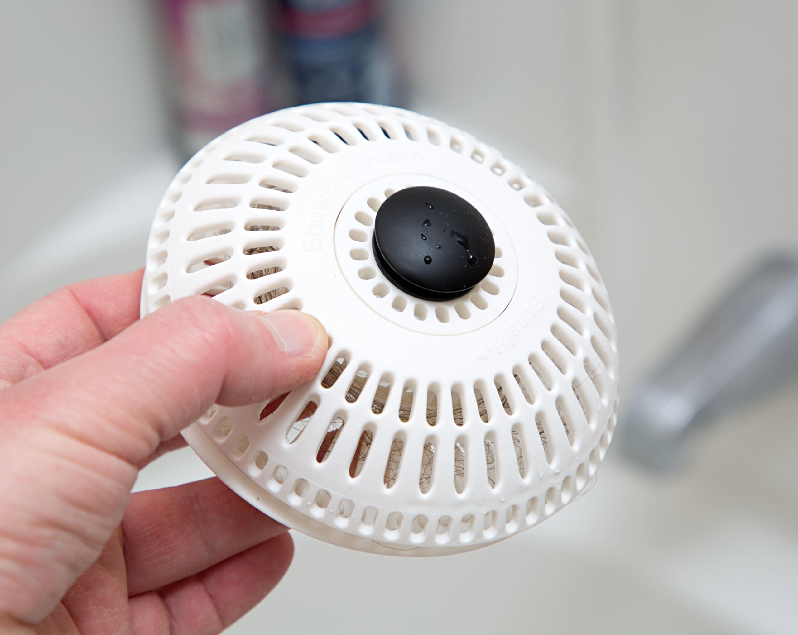 Showershroom Stealth Shower Hair Drain Catcher - Hair Stopper For Shower Drain, Bathtub, And Bathroom Sink, Will Not Impede Wate