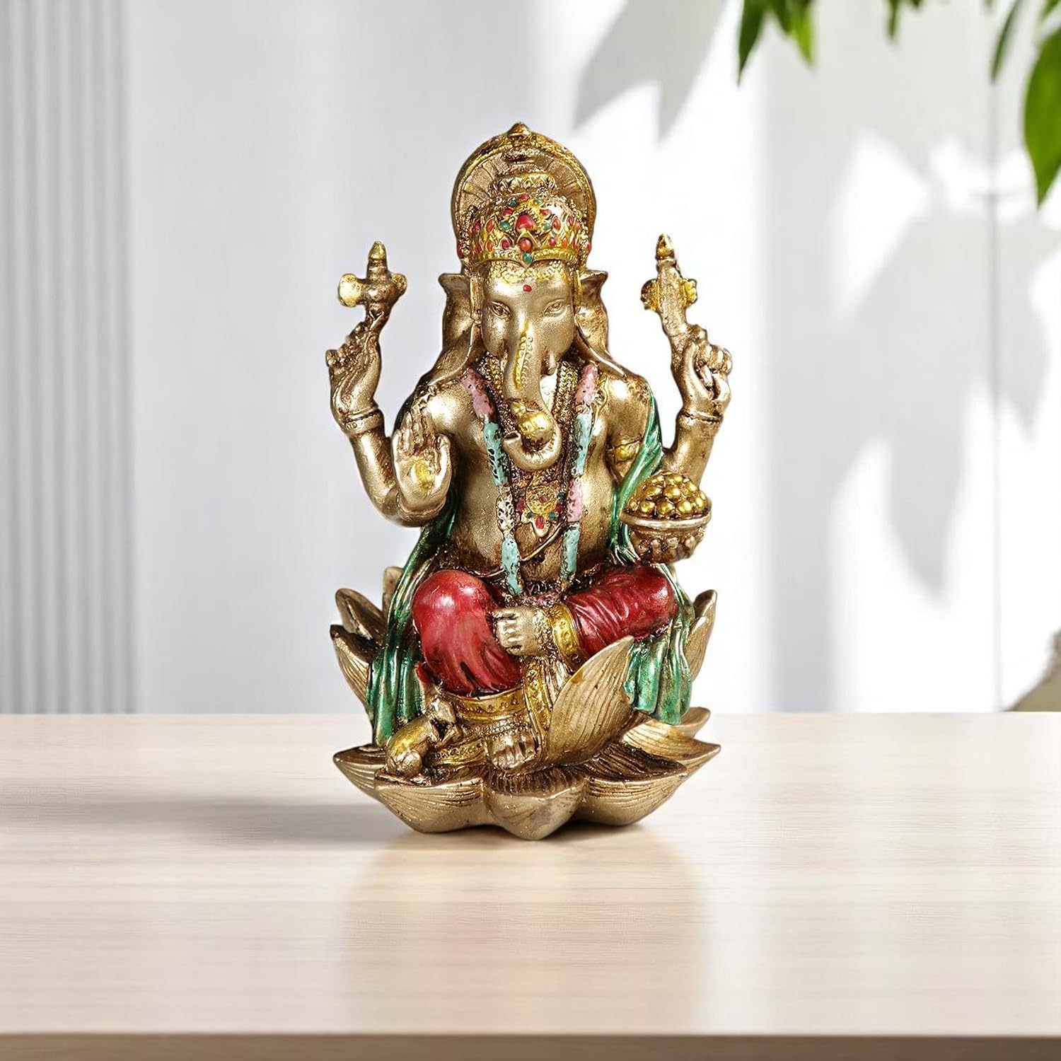 Ani Divine Bronze Lord Ganesha Statue Ganpati Figurine Gajanana Son Of Lord Shiva Parvati Idol For House Dcor, Gifts, Diwali Gif