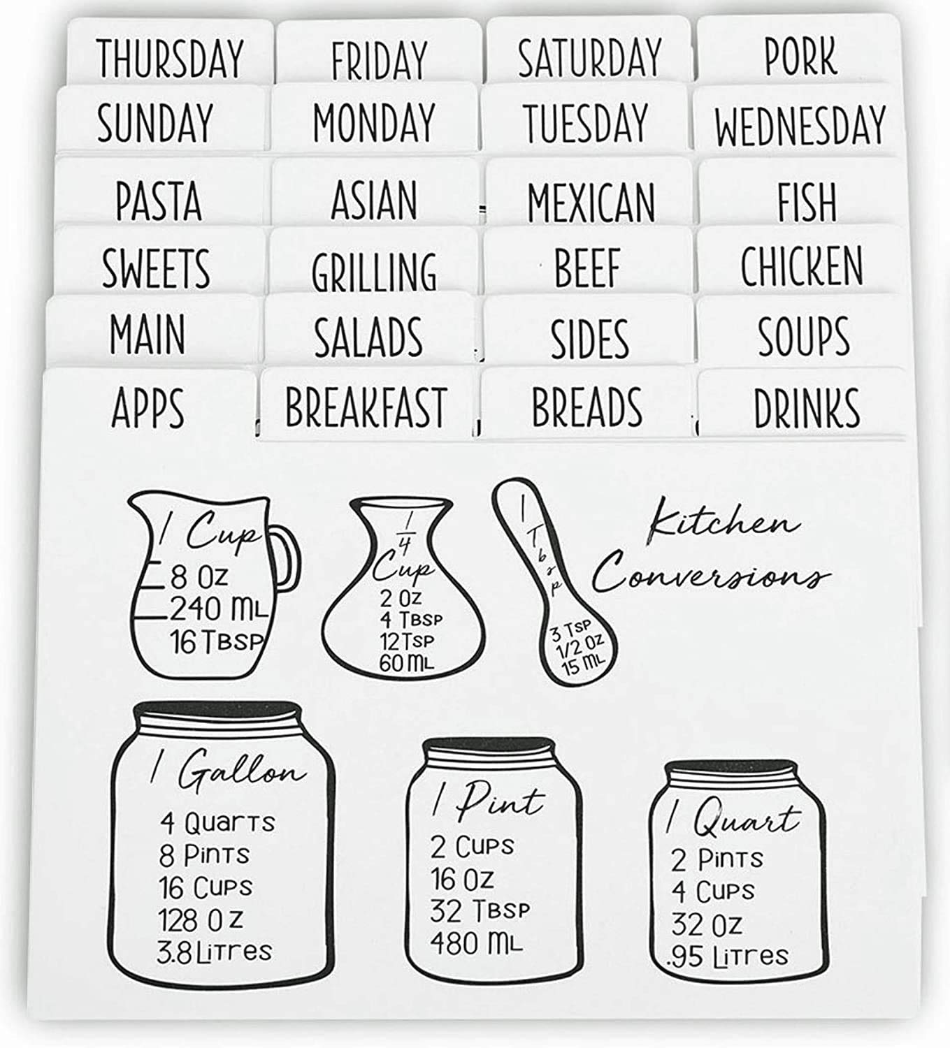 Outshine Premium Kraft Recipe Cards Dividers 4X6 With Tabs (Set Of 24) | Recipe Box Dividers Made Of Thick Cardstock | Includes