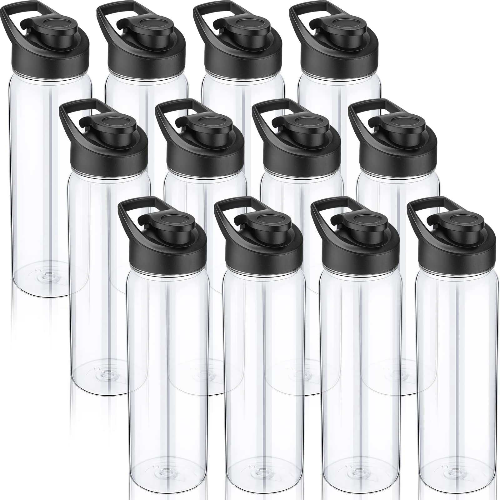Mimorou 24 OZ Water Bottles Bulk Sports Water Bottle(Clear)