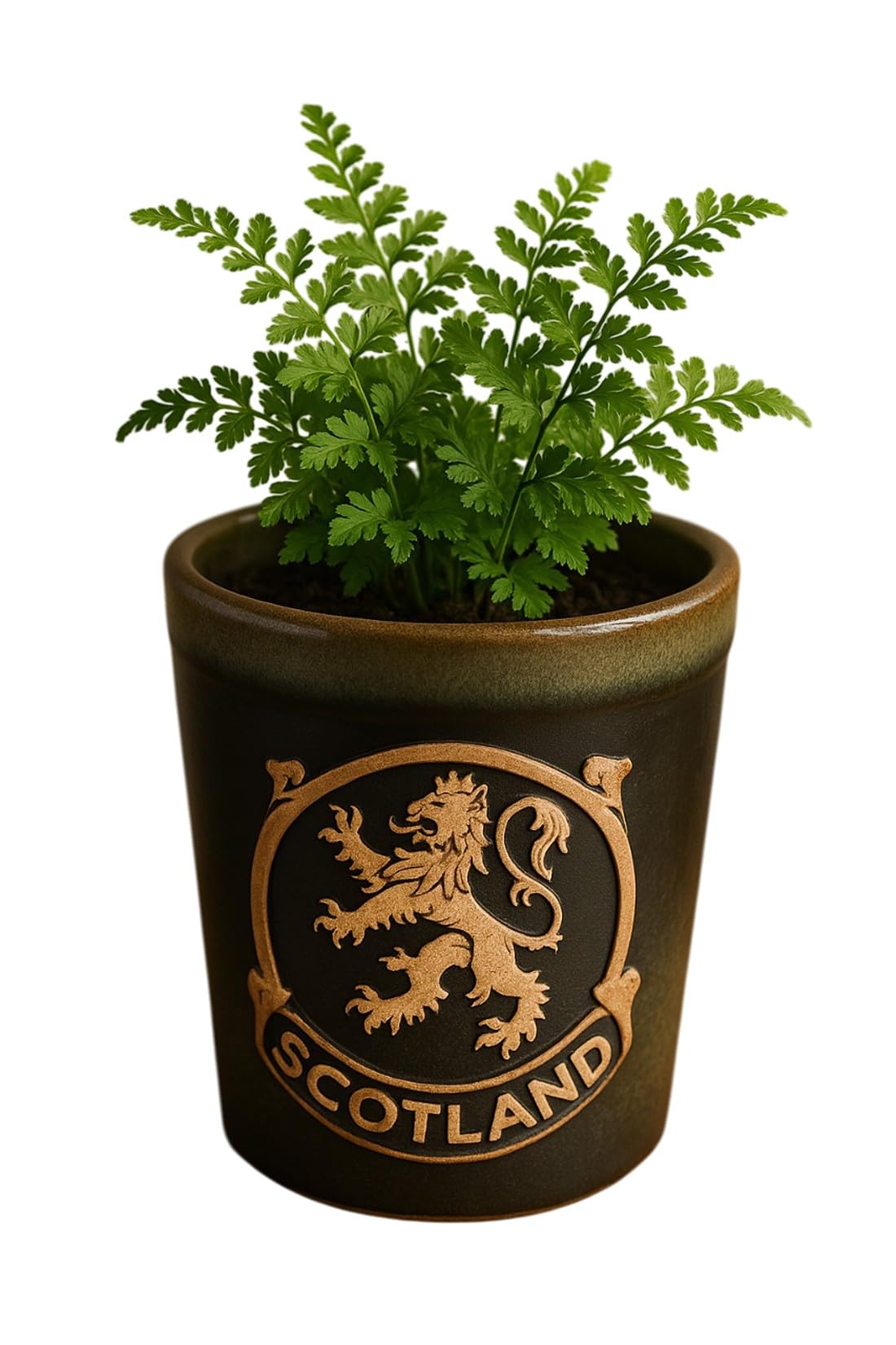 Glen Appin Shot Cup Stoneware Scotland 1.5 Fl Oz(44Ml) (Lion Rampant - Black)