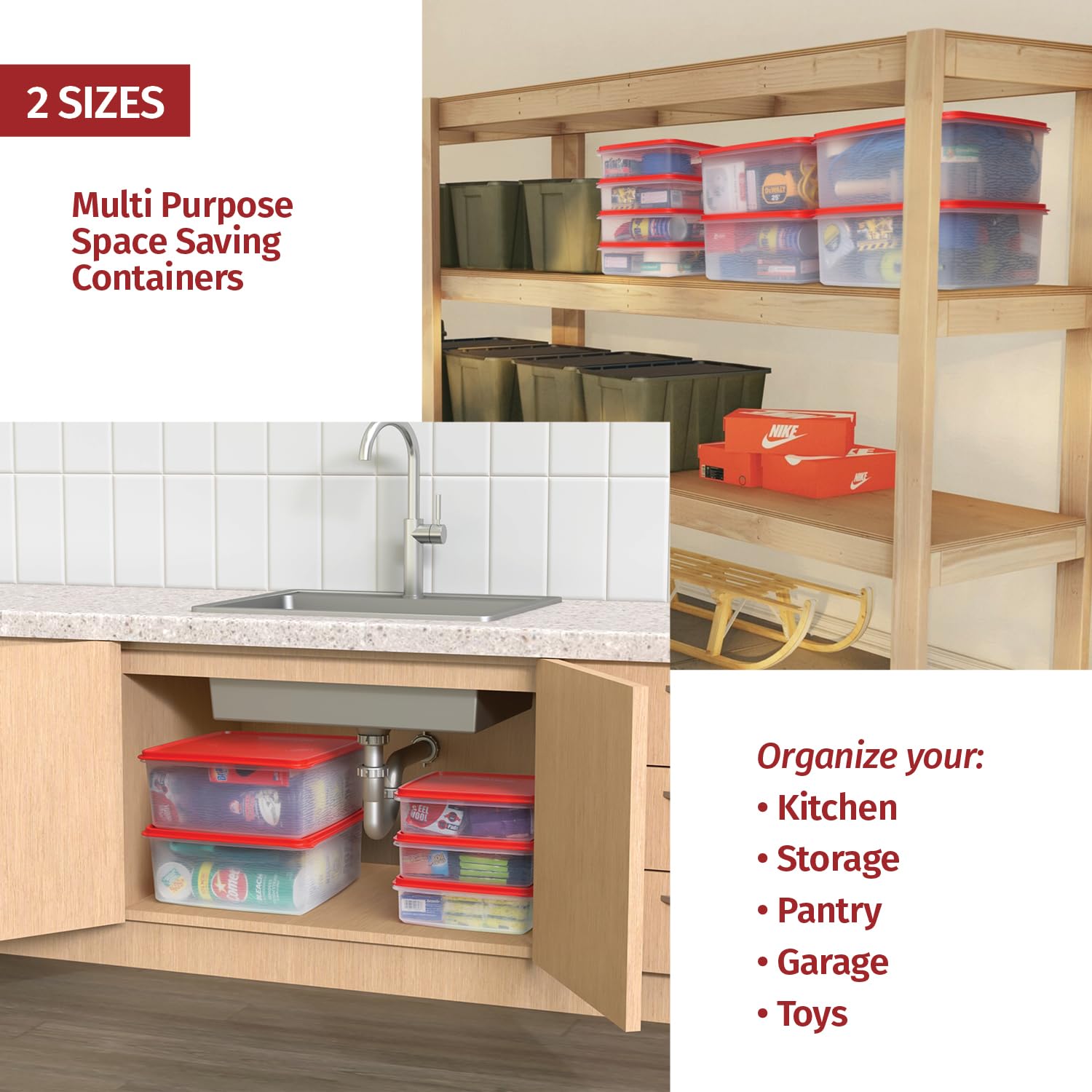 Plastic Storage Containers With Lids - 2-Pack 3L Cupcake Carrier - Leakproof Cookie Storage Containers Airtight - Bpa-Free Plast