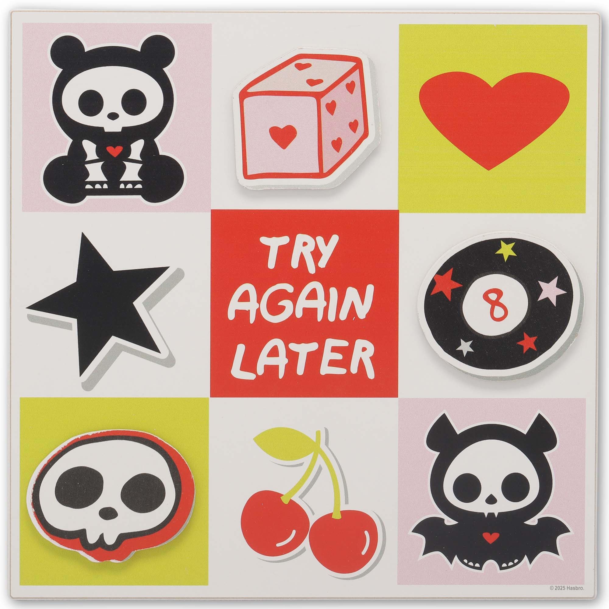 Hasbro Skelanimals Try Again Later Layered Wood Wall Decor - Cute Skelanimals Sign for Home