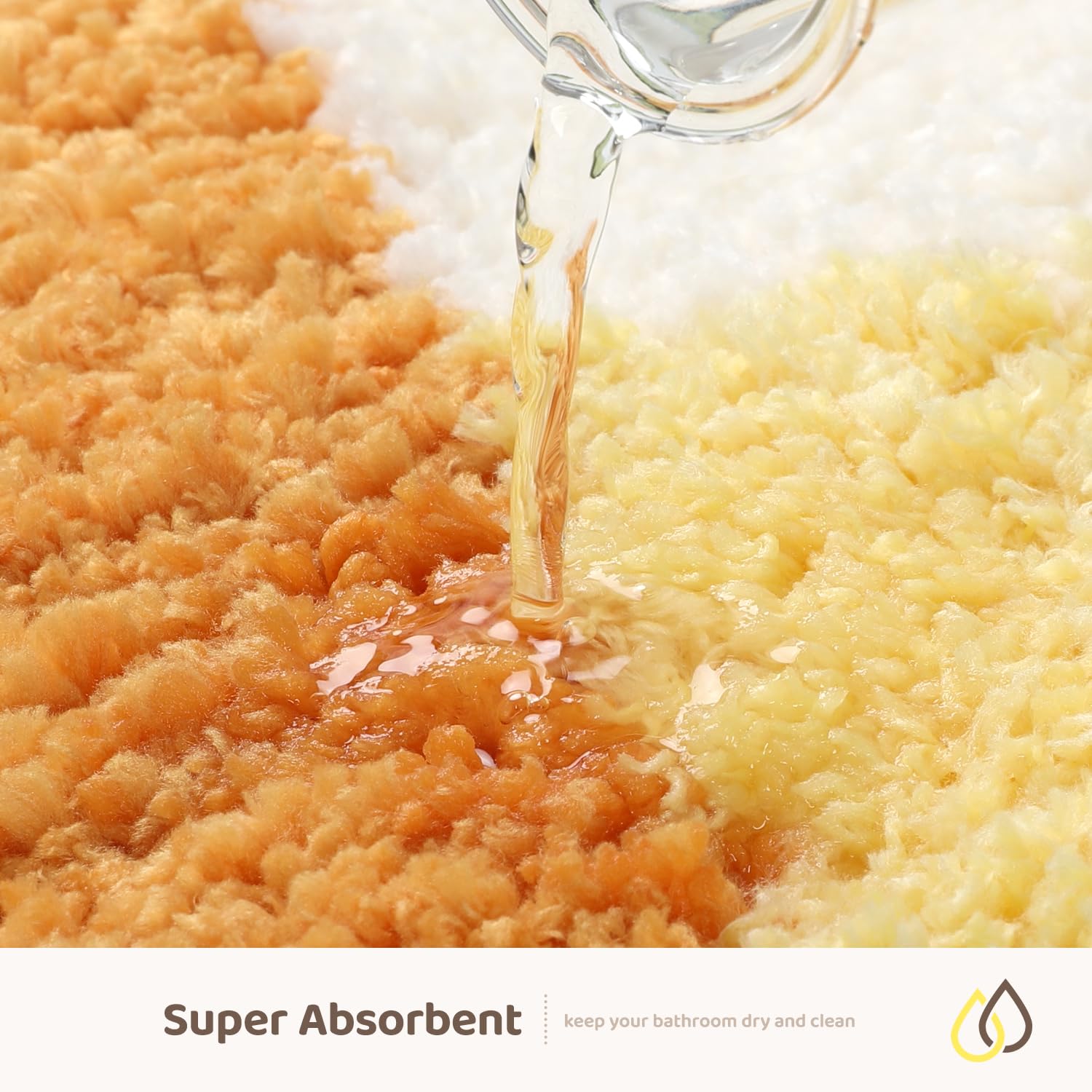 Bear Bathroom Rug Cute Bath Mat, Plush Microfiber Soft Shower Rug Non-Slip Bath Rug Water Absorbent Thick Shaggy Floor Mats, Mac