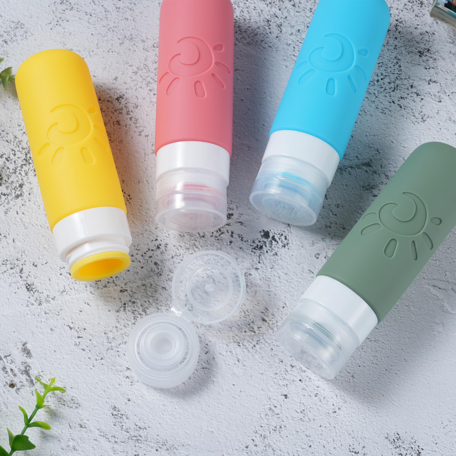 Zafit Travel Bottles For Toiletries, Tsa Approved Travel Containers 3Oz Leak Proof Travel Tubs Refillable Liquid Travel Accessor