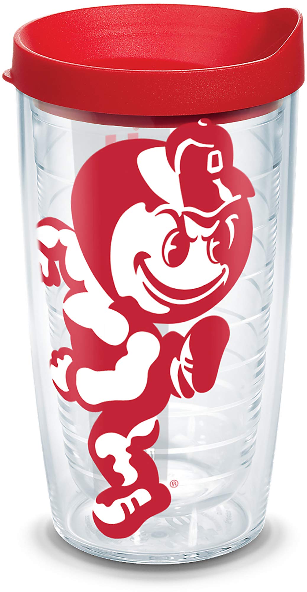 Tervis Ohio State Buckeyes Mascot Colossal Tumbler With Wrap And Red Lid 16Oz, Clear