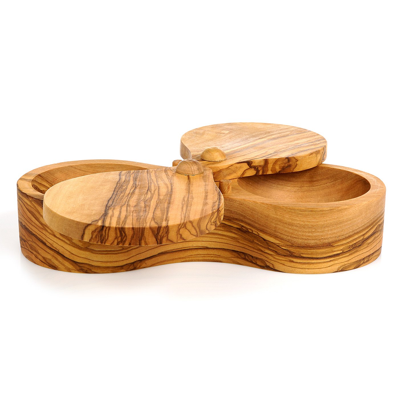 Berard Double Salt Keeper, Olive Wood