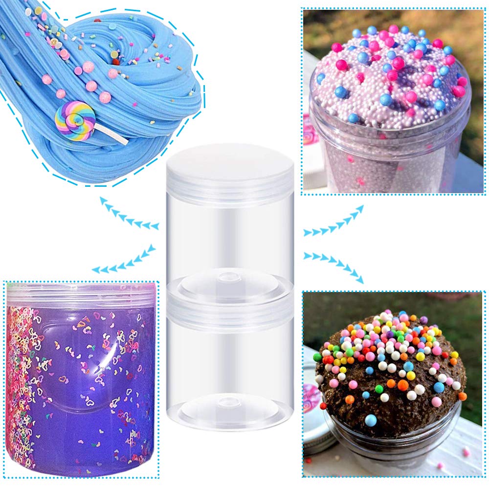 15 Pack 6Oz Clear Plastic Jars Wide-Mouth Storage Containers,Refillable Empty Containers For Dry Food,Dried Fruit,Seasoning And