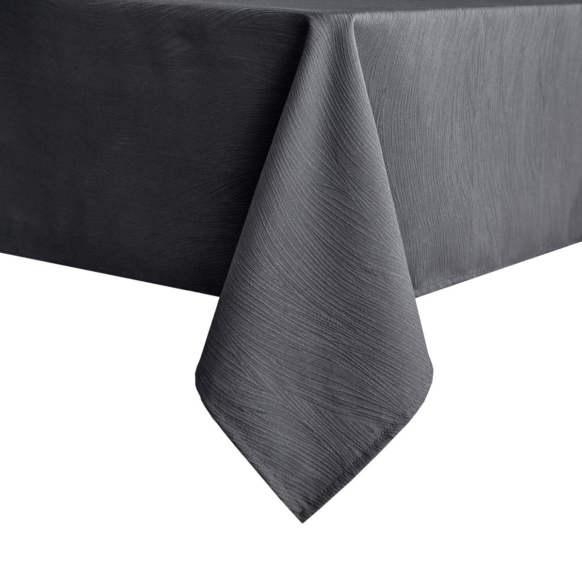 Maxmill Jacquard Tablecloth Swirl Design Water Resistance Antiwrinkle Heavy Weight Soft Table Cloth For Buffet Banquet Parties E