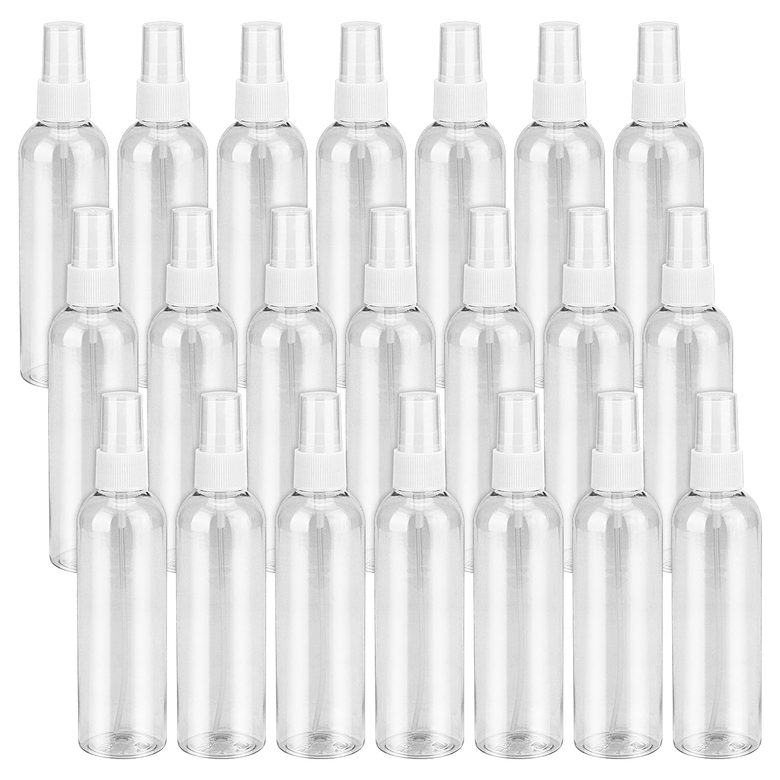 Sinjeun 21 Pack Clear Plastic Spray Bottles With Caps, 8 Oz Spray Bottles Mist Sprayer, Refillable Empty Fine Mist Spray Bottle