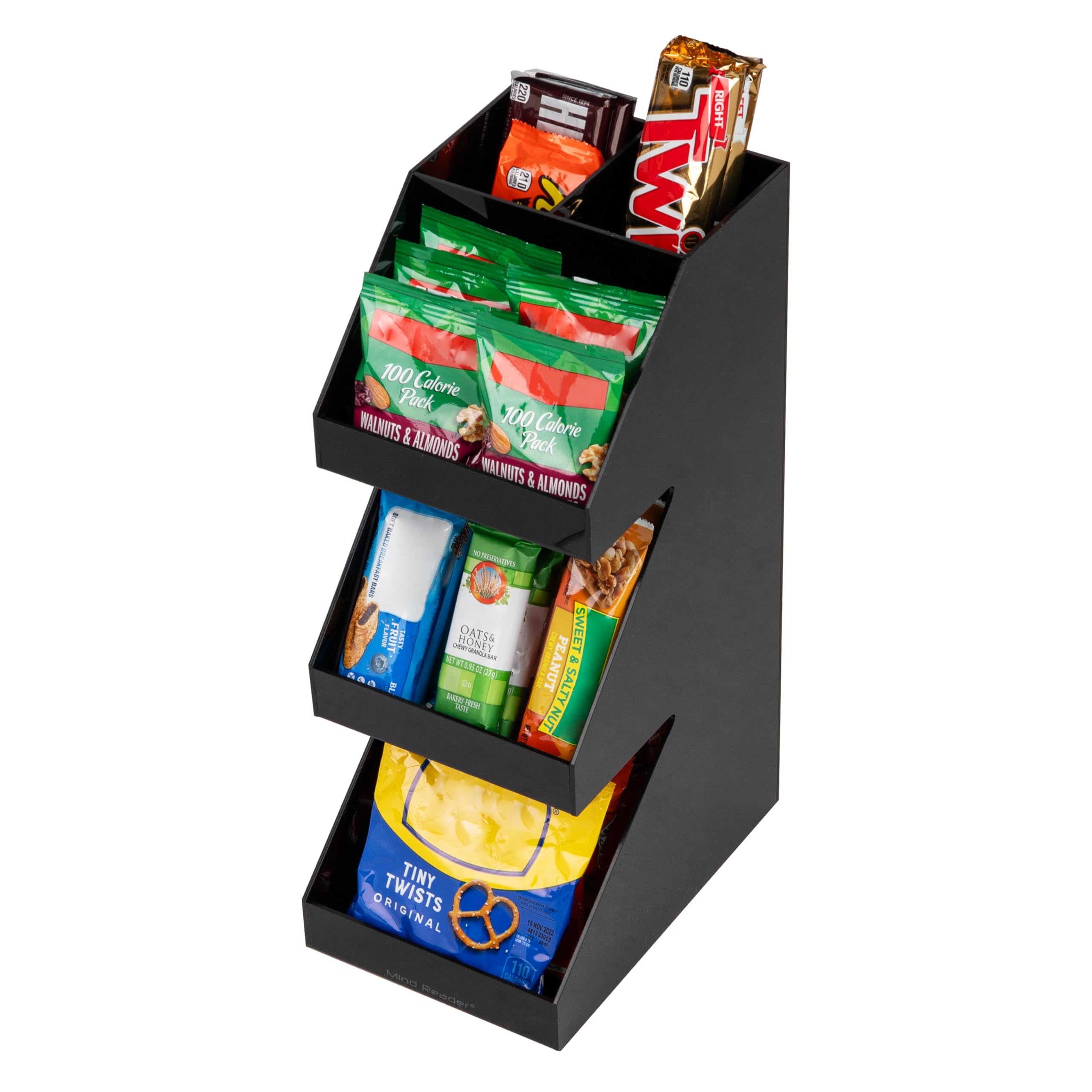 Mind Reader Coffee Tea Utensil and Condiment Station, Countertop Organizer, Coffee Bar, Kitchen, 6L x 9W x 16H, Black